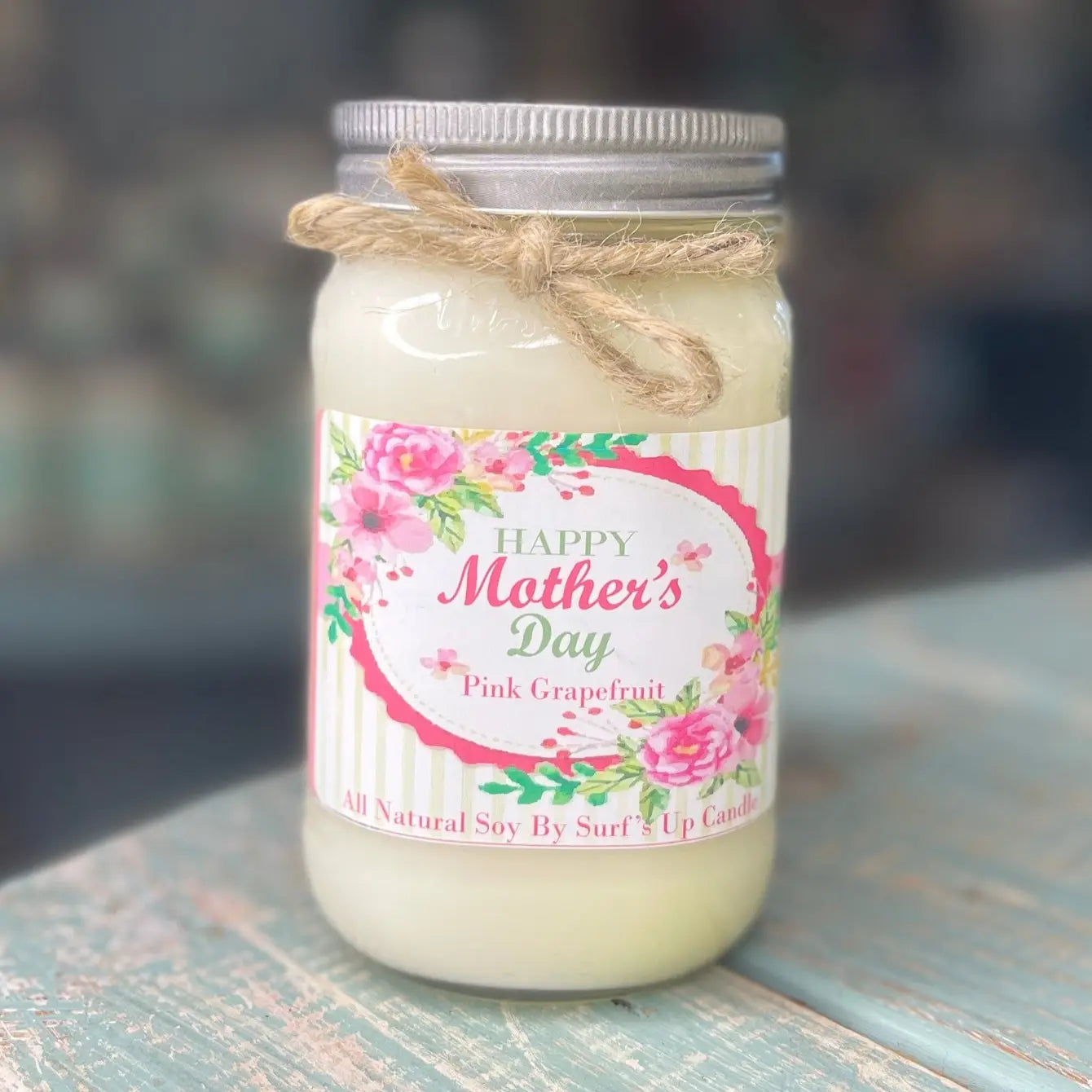 Pink Grapefruit Mason Jar Candle - Mother's Day Collection