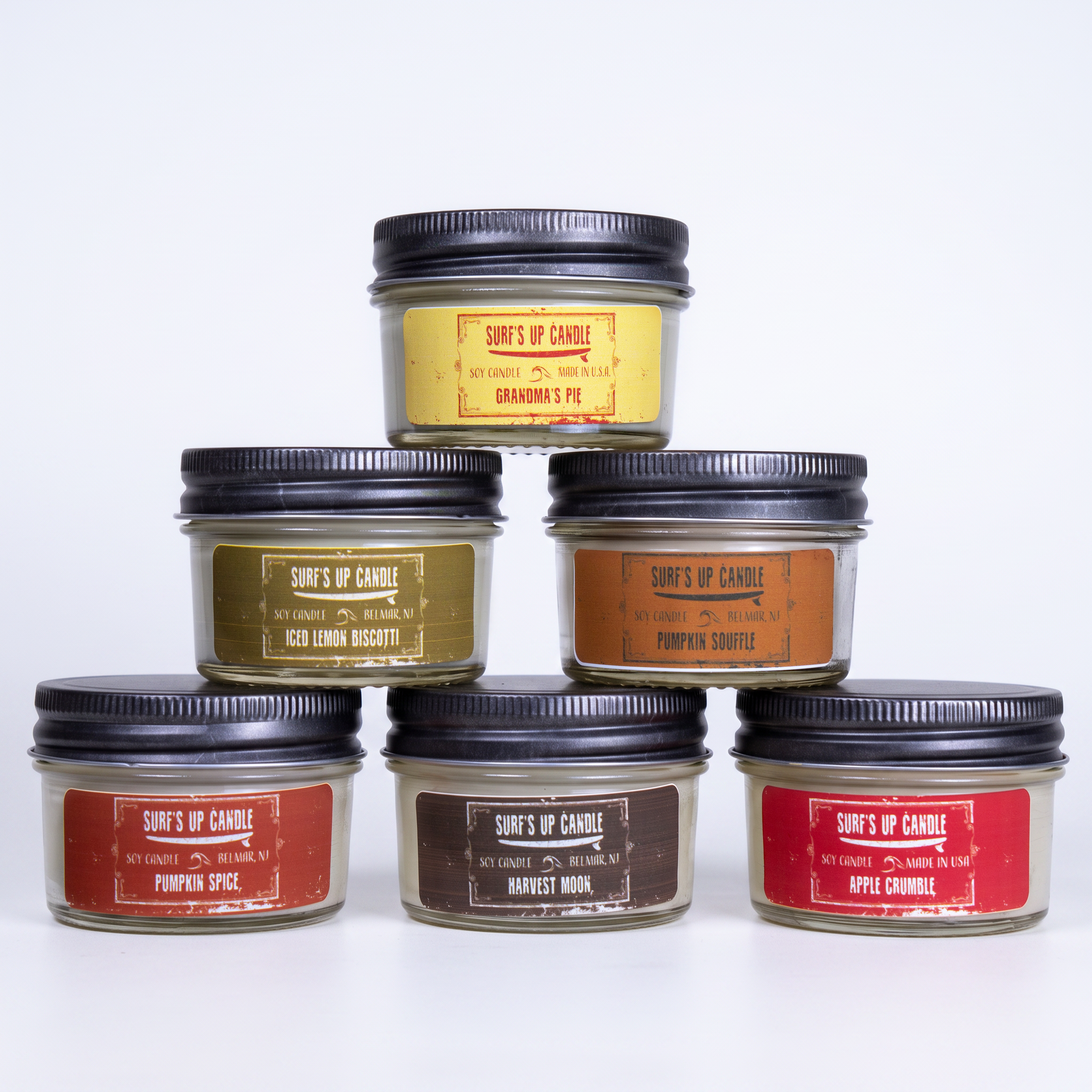 Fall Essentials Sampler Candle Set | 6 Mini Mason Jar Candles