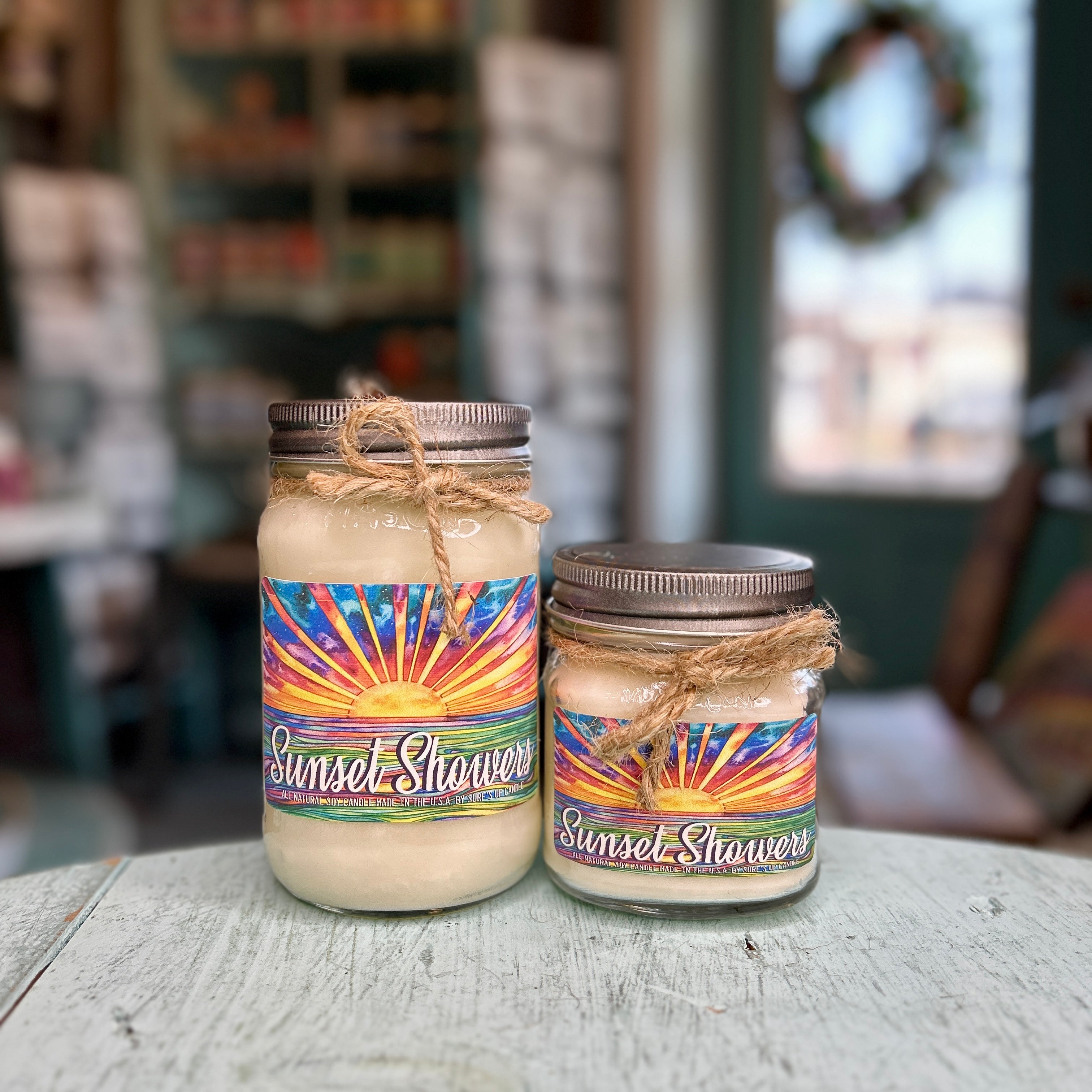 Sunset Showers Mason Jar Candle - Vintage Collection