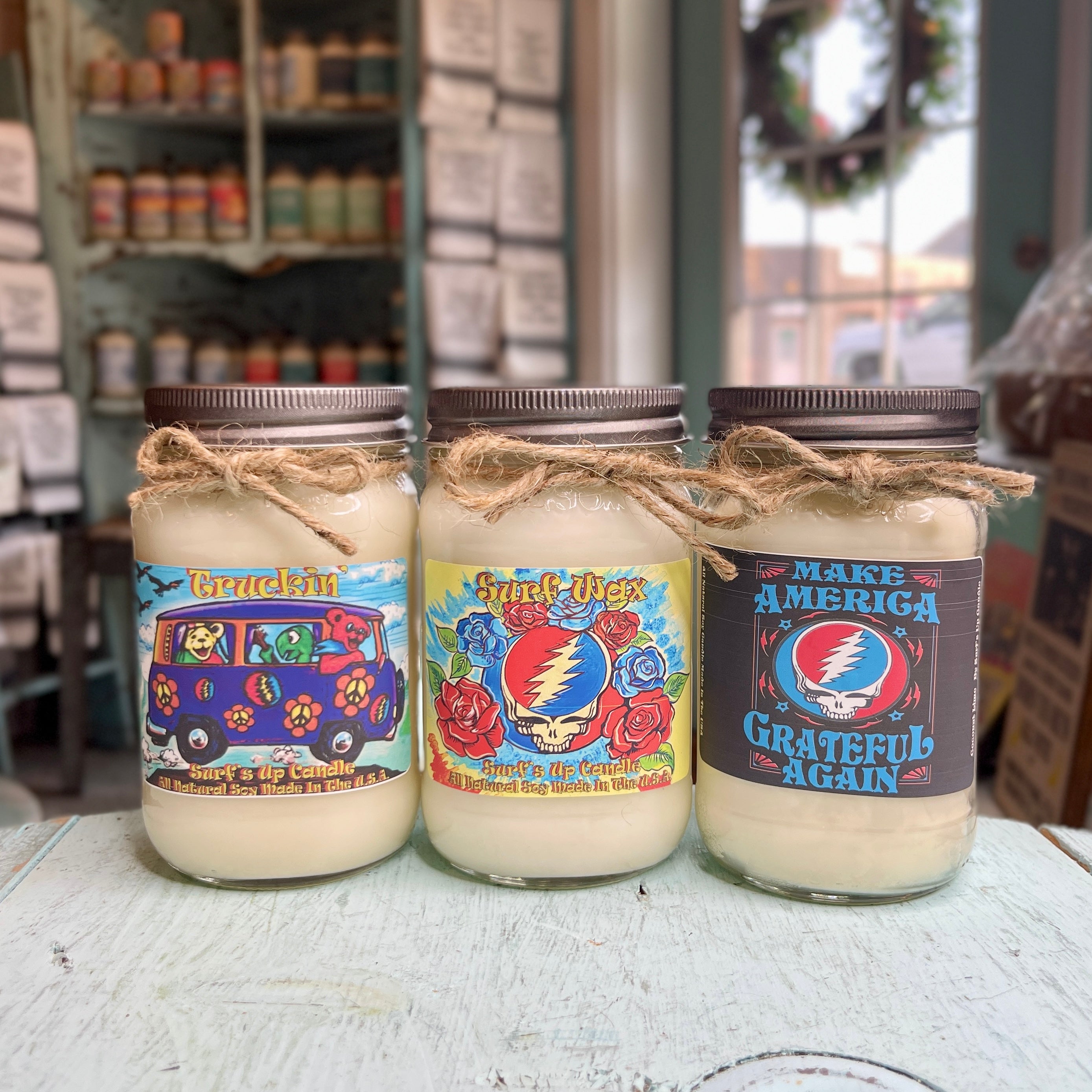 Grateful Dead Best Sellers Mason Jar Trio - Grateful Dead Inspired Collection