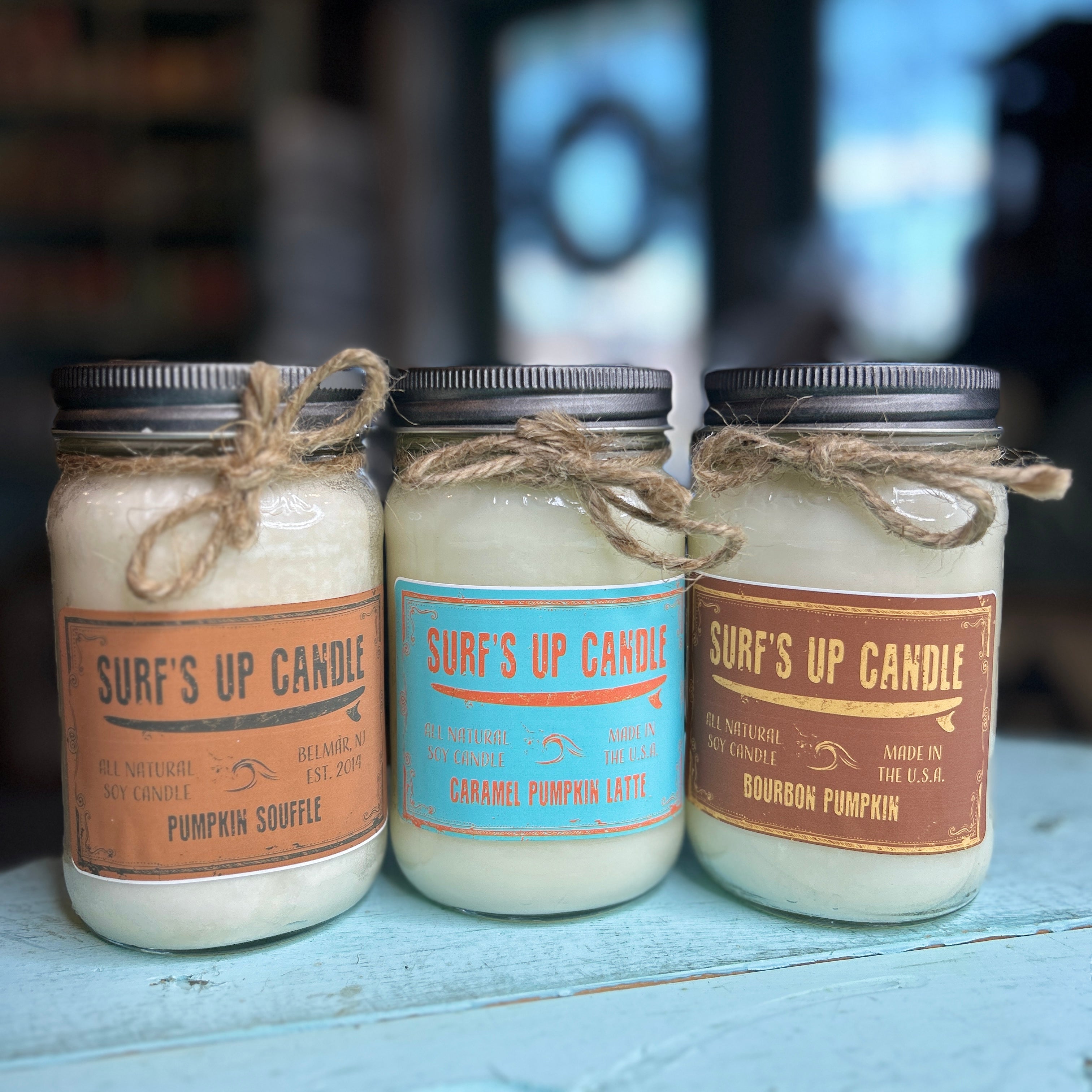 Pumpkin Fans Mason Jar Trio - Fall Collection