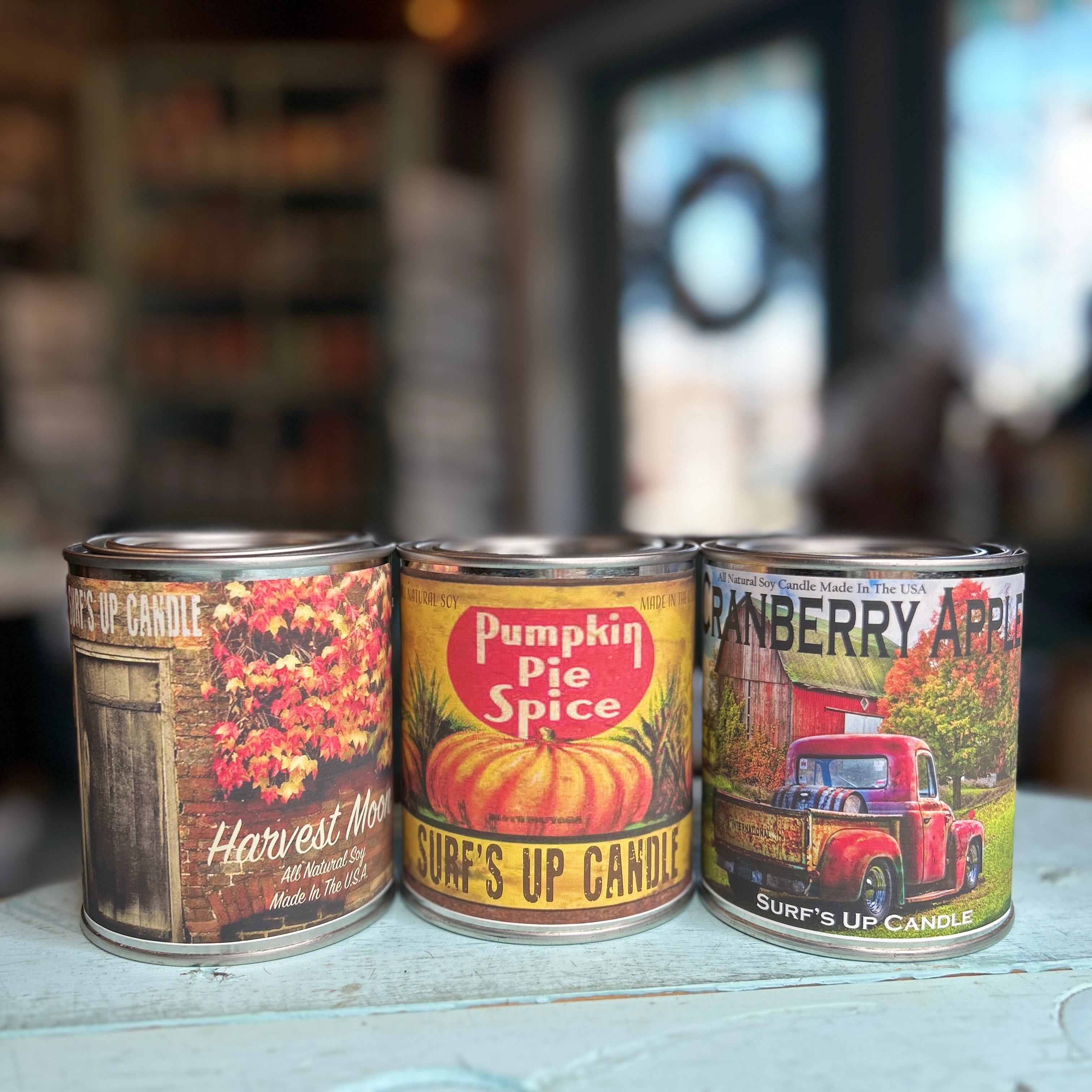 Fall Moon Paint Cans Trio - Fall Collection