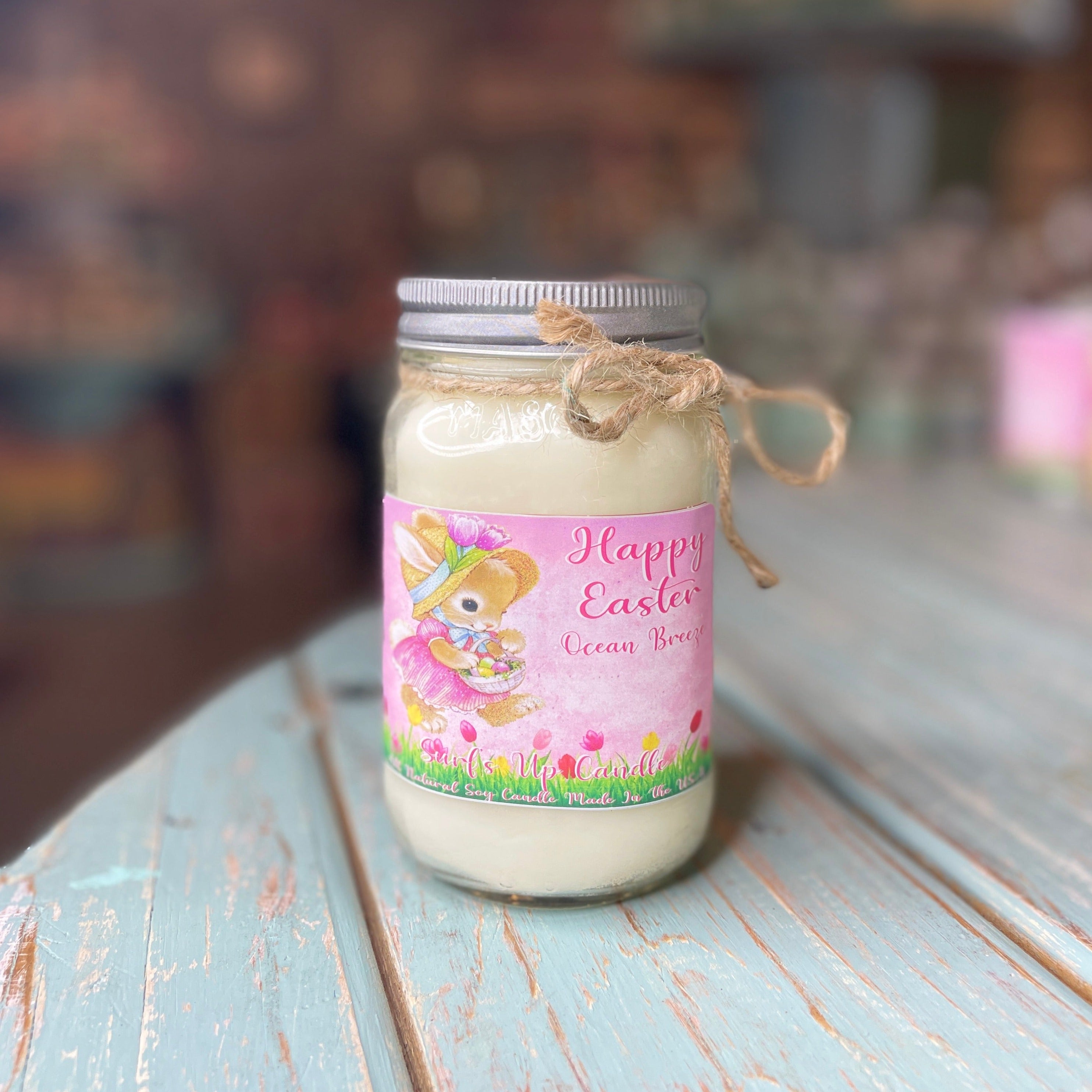 Vintage Happy Mason Jar Easter Trio - Easter Collection