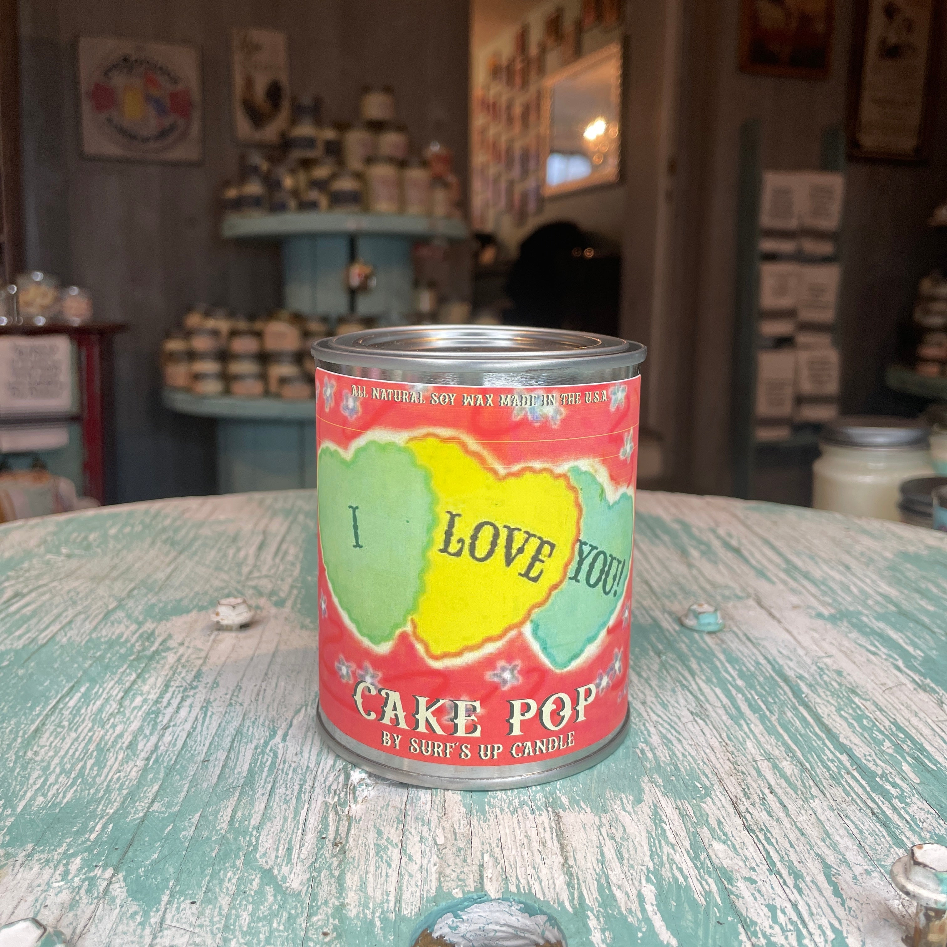 I Love You Cake Pop Paint Can Candle - Valentine's Day Collection