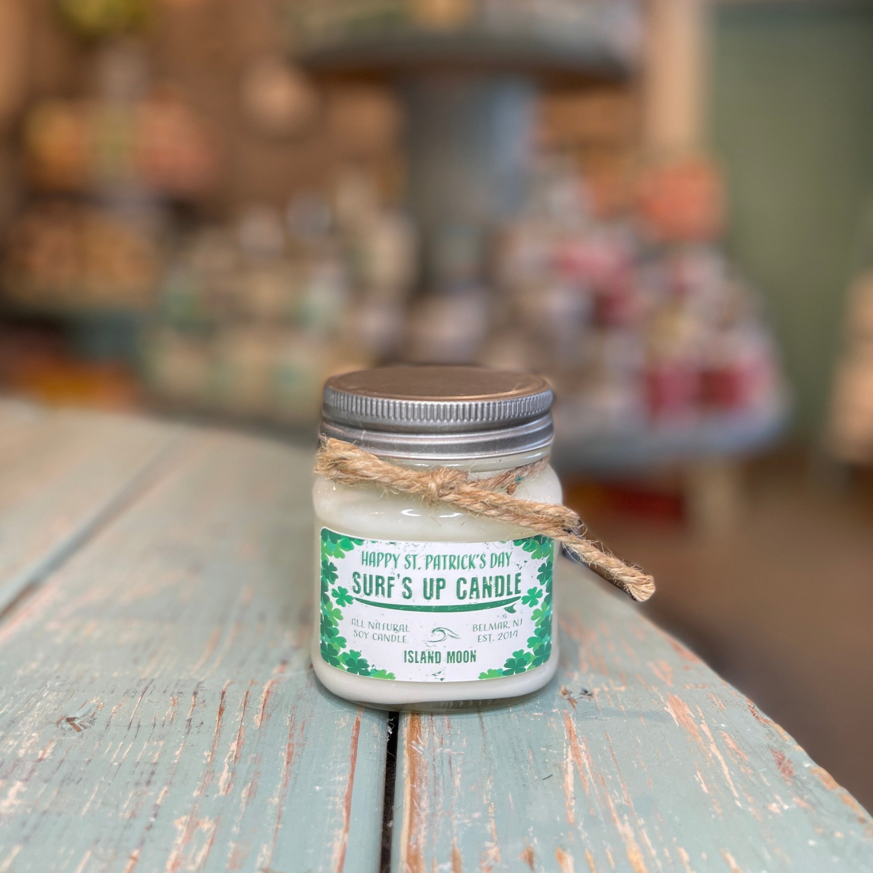 Let's Get Green Island Moon Mason Jar Candle - St. Patrick's Day Collection