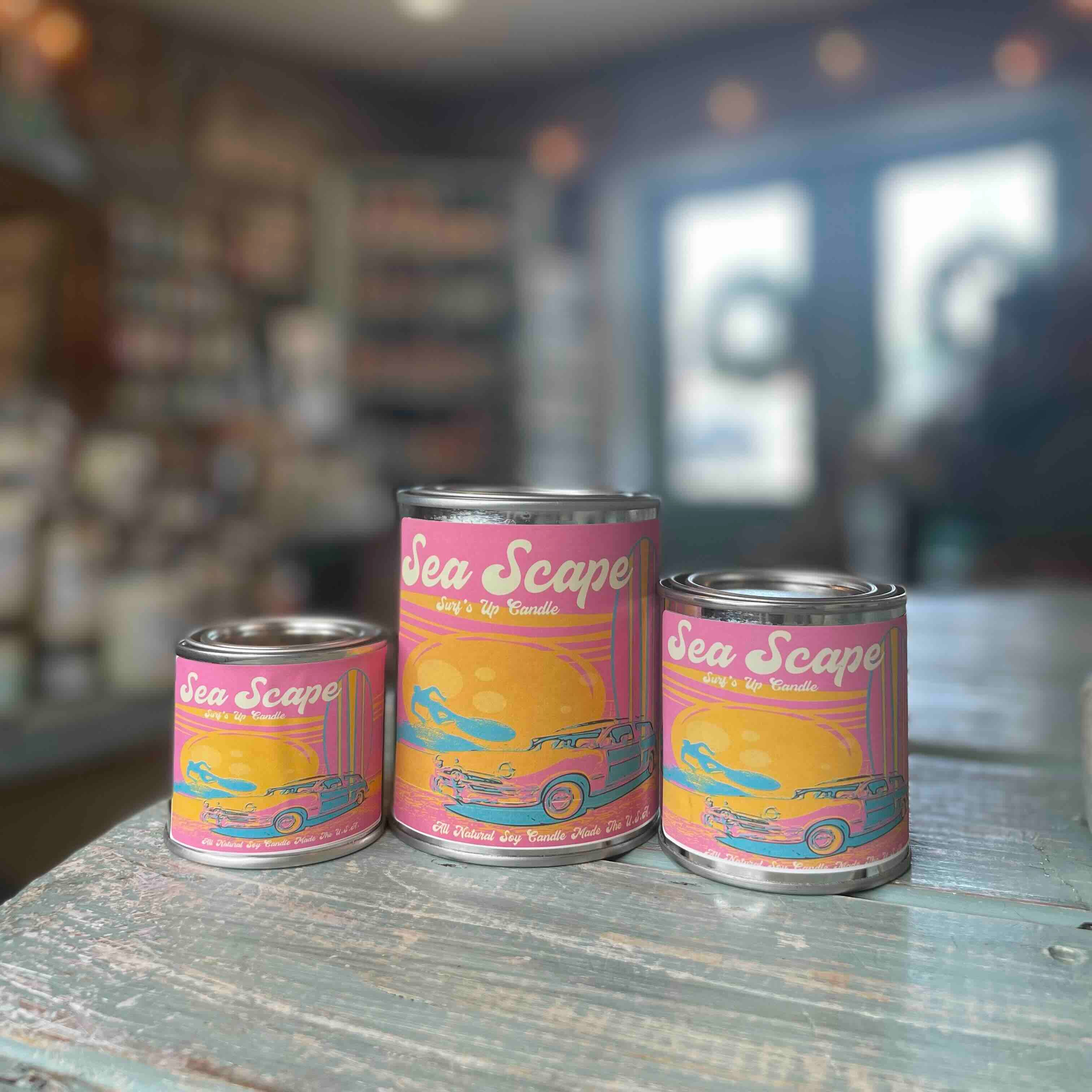 Seascape Paint Can Candle