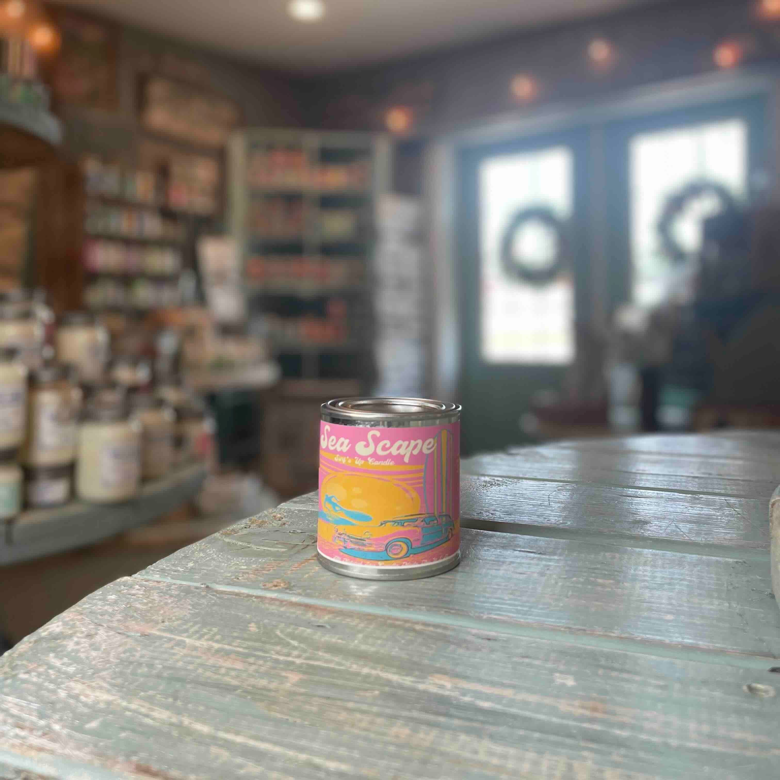 Seascape Paint Can Candle