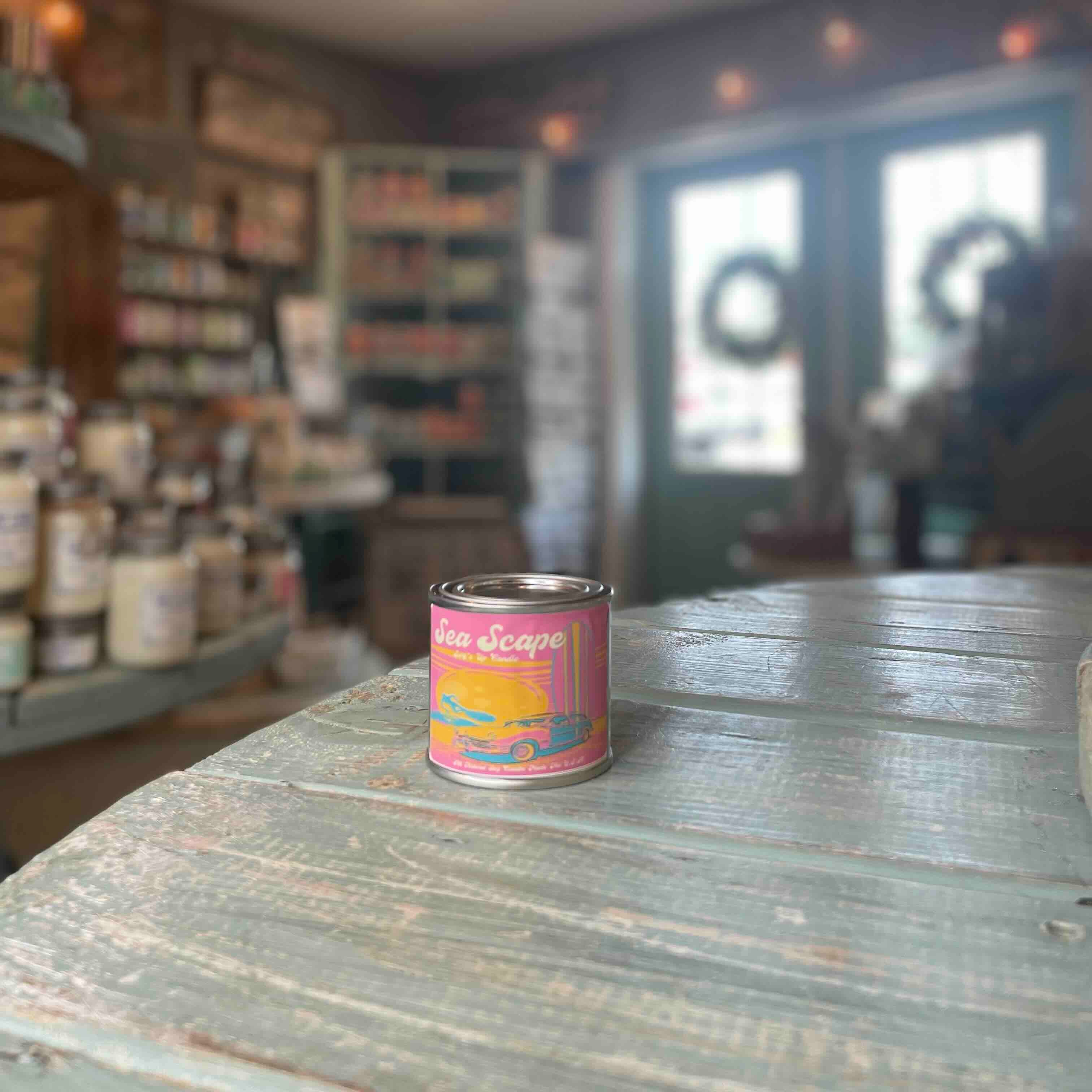 Seascape Paint Can Candle