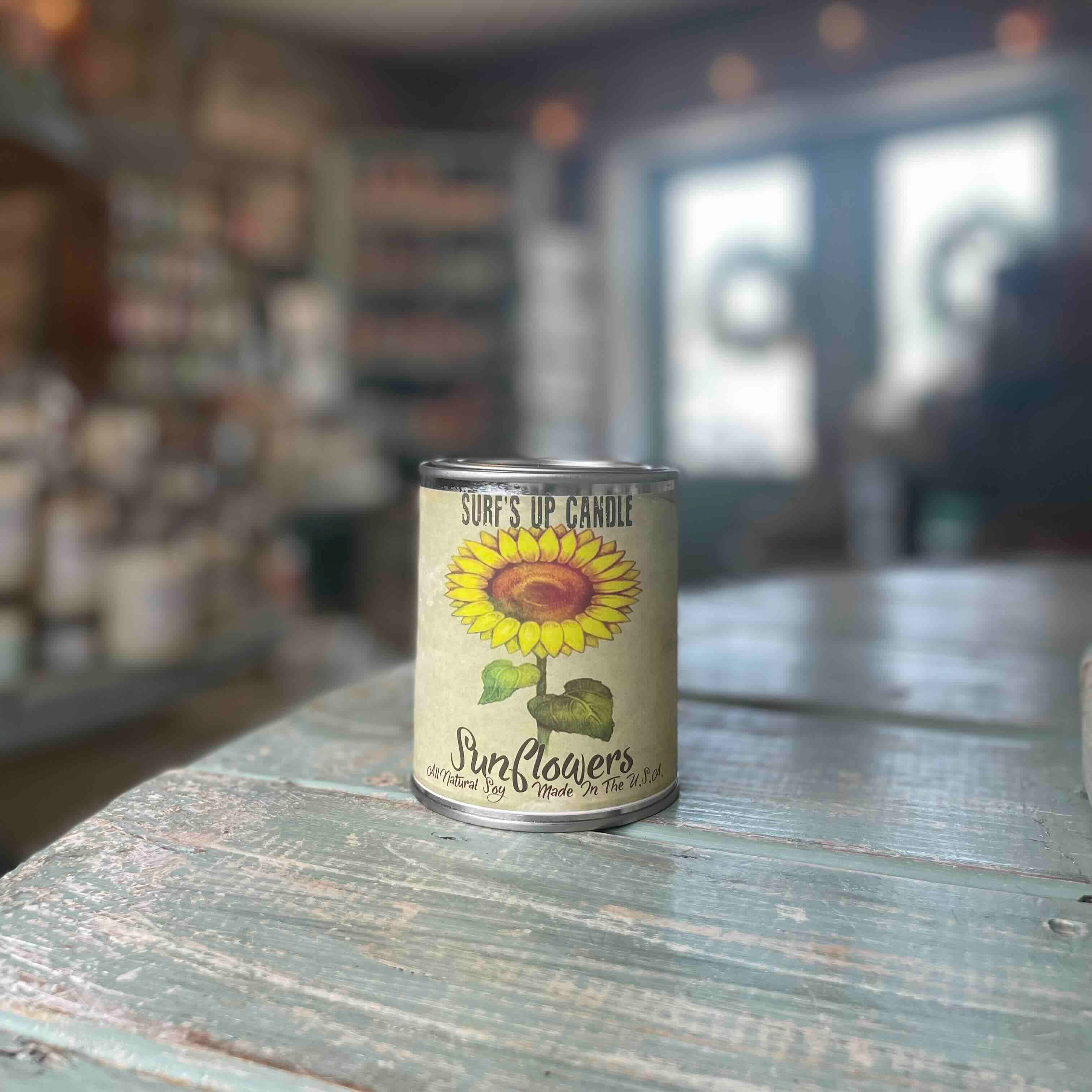 Sunflowers Paint Can Candle - Vintage Collection