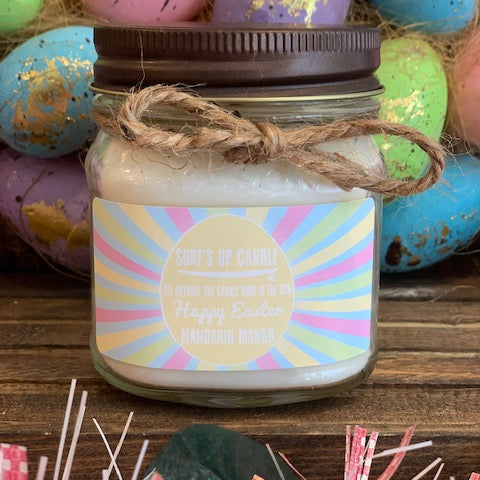 Medium Mandarin Mango Easter Mason Jar - Easter Collection