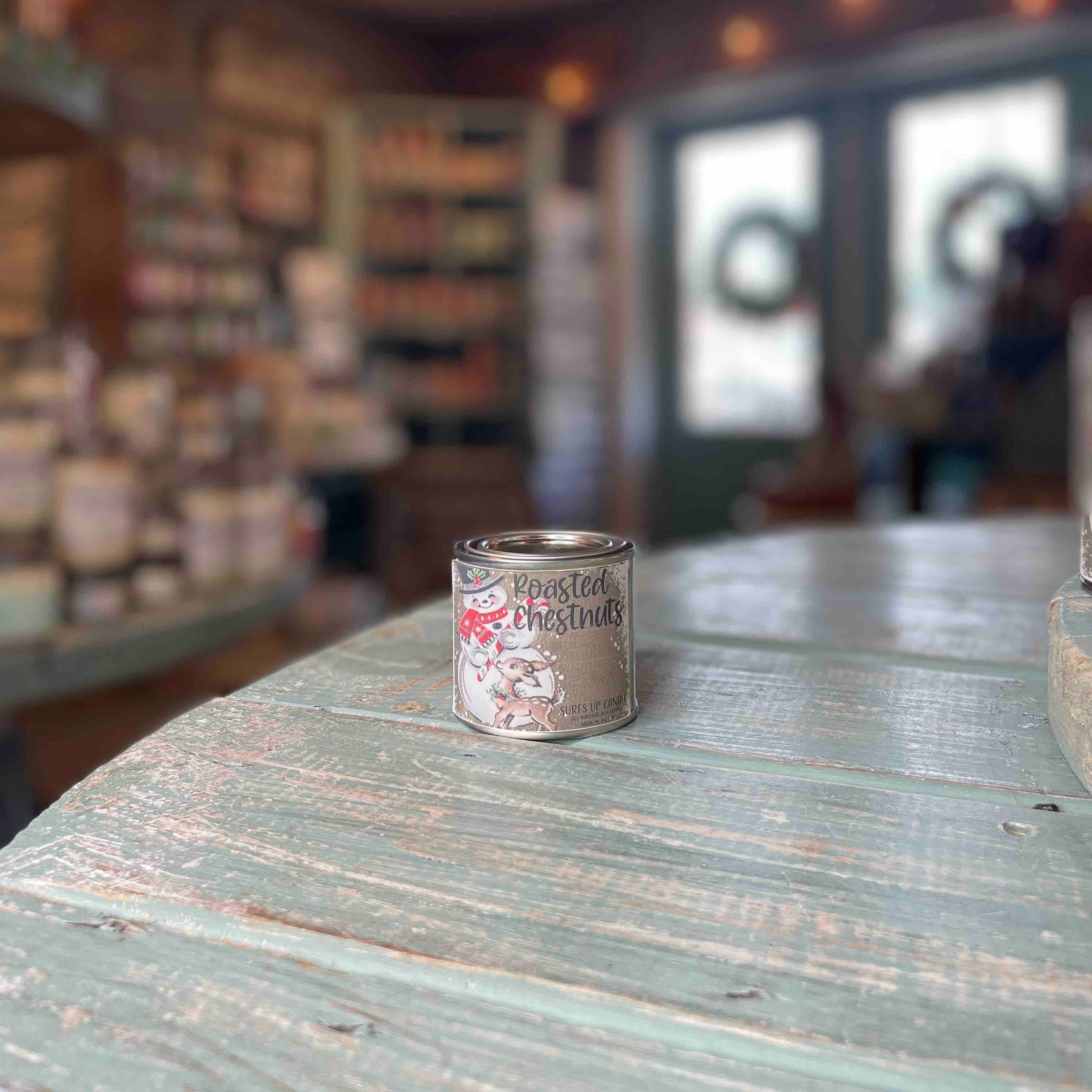 Roasted Chestnuts Paint Can Candle - Christmas Collection