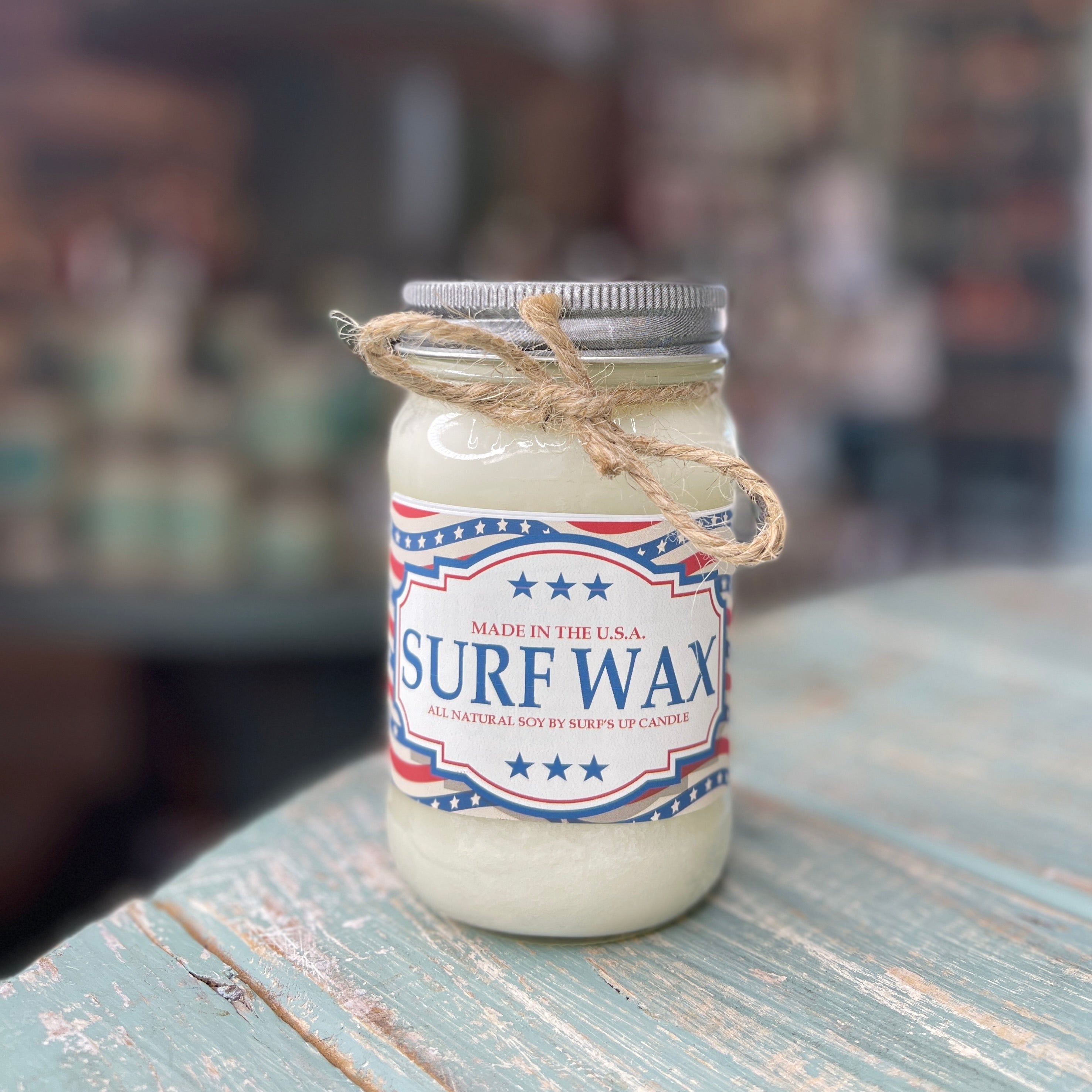 Surf Wax Mason Jar Candle - Americana Collection