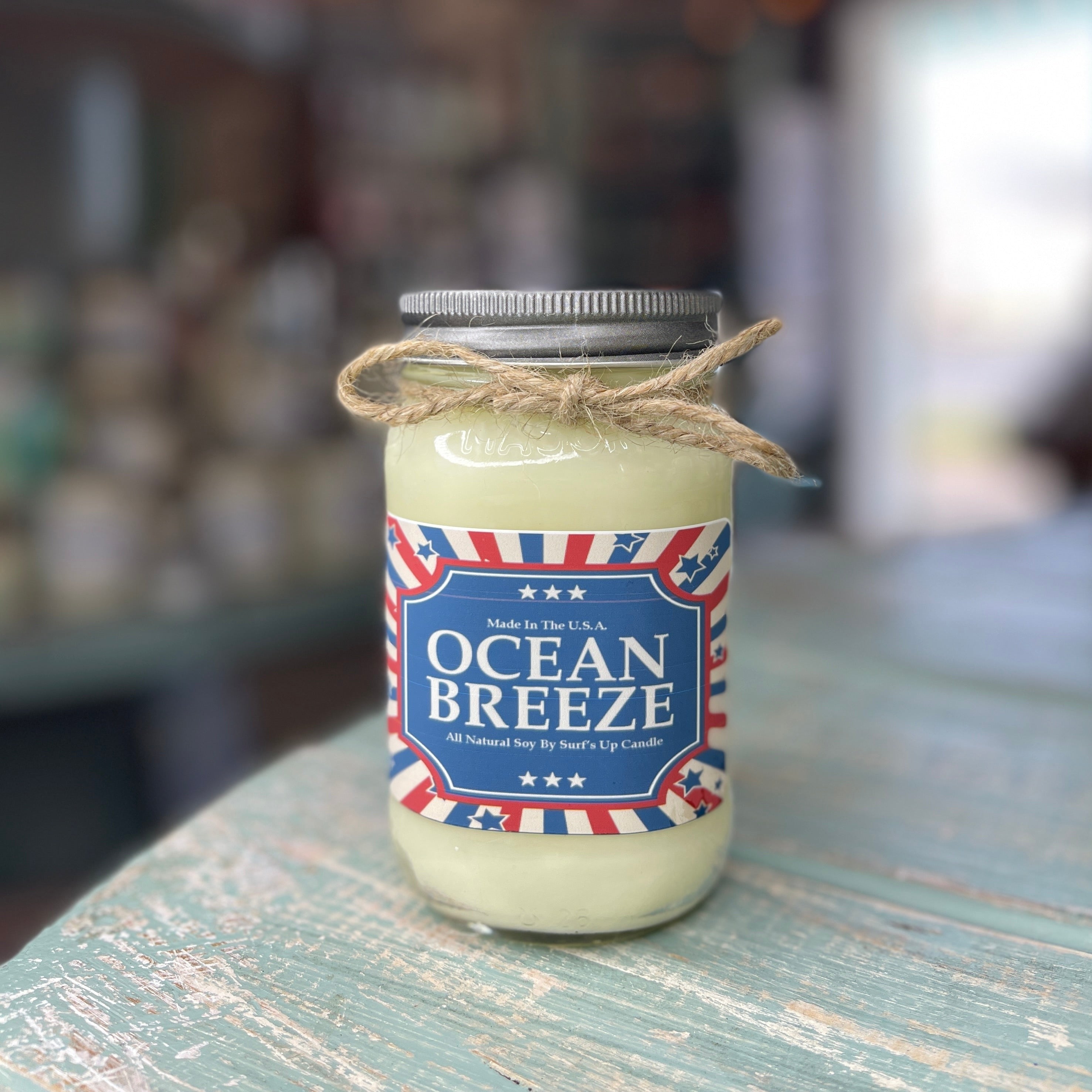 Ocean Breeze Mason Jar Candle - Americana Collection