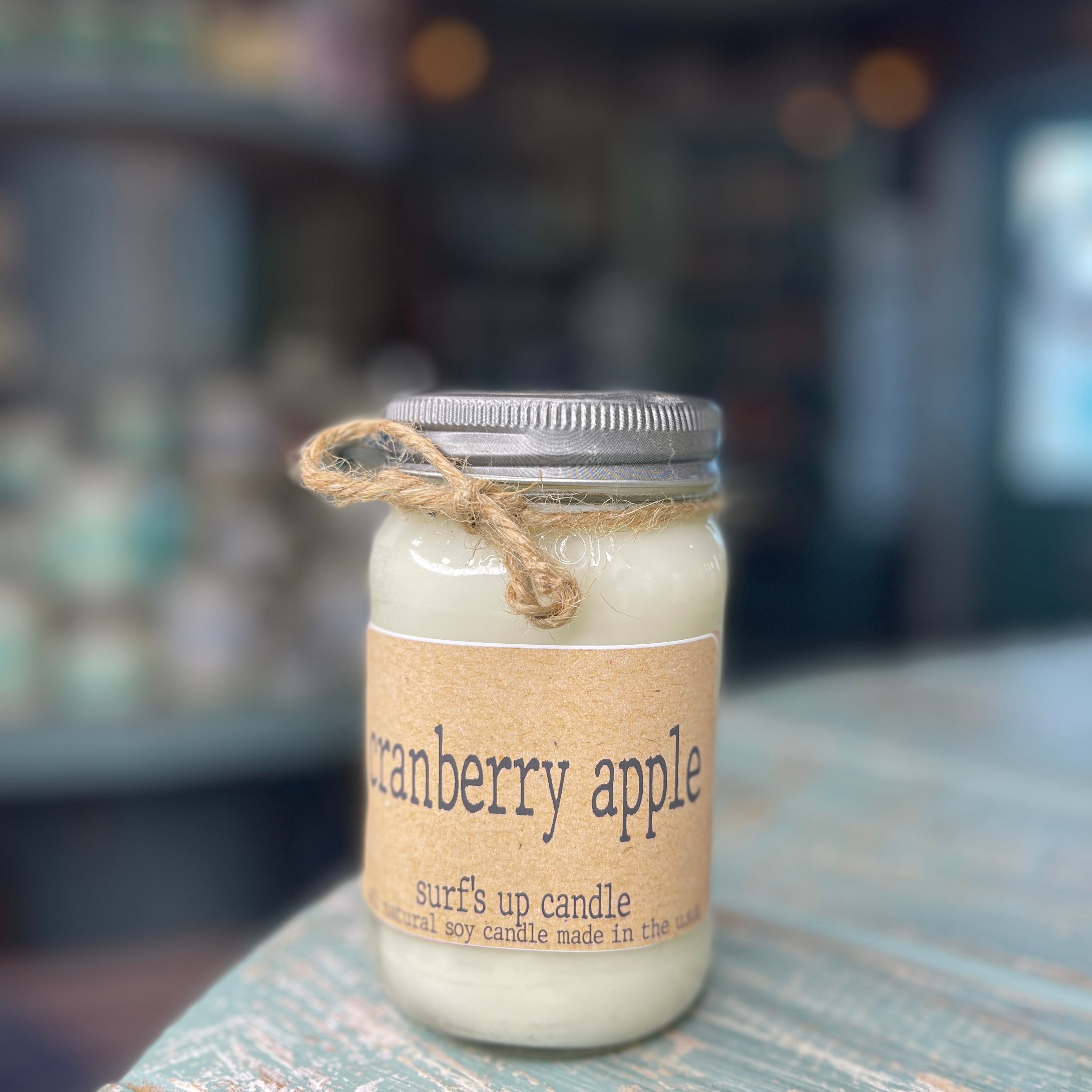 Cranberry Apple Mason Jar Candle - Brown Bag Collection