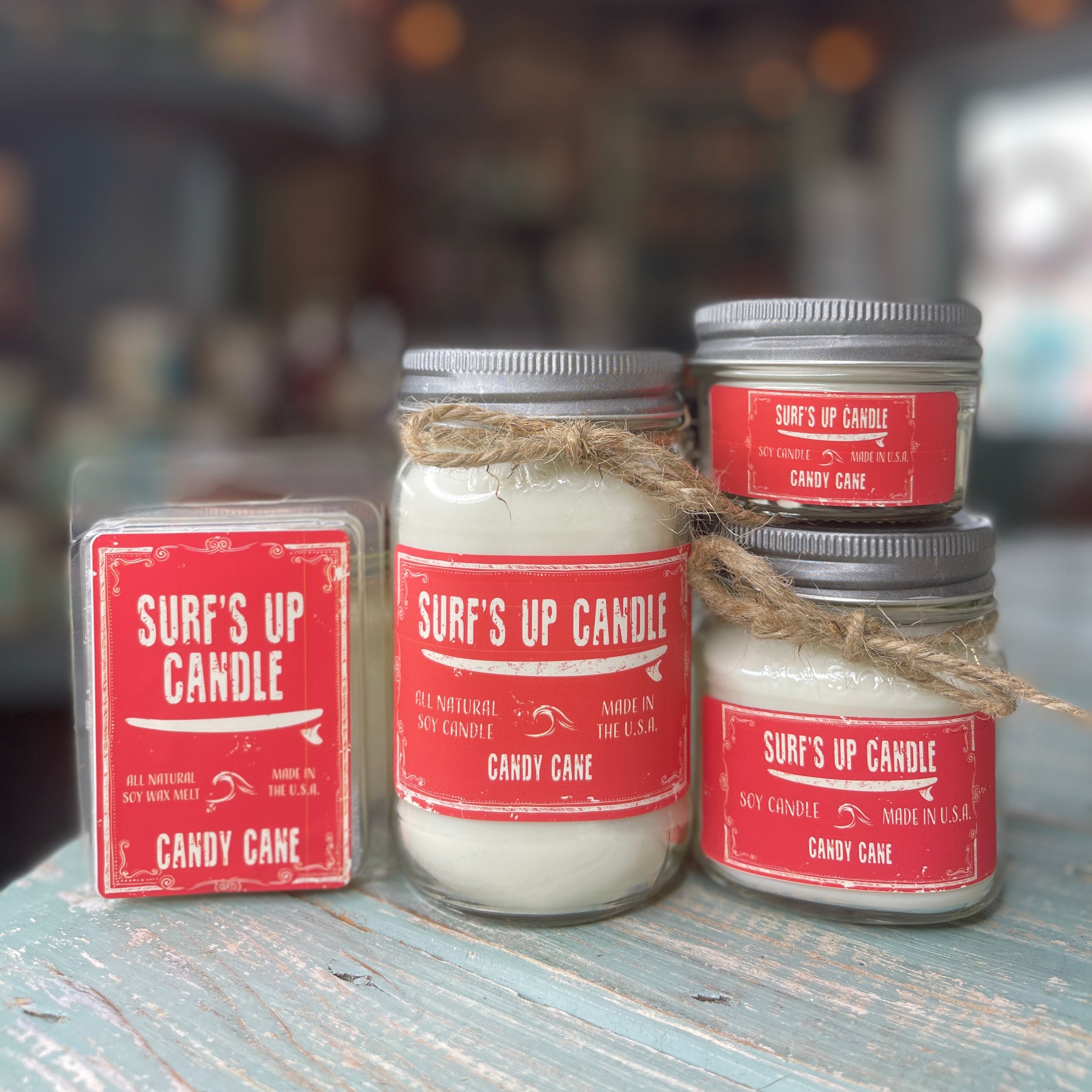 Candy Cane Mason Jar Candle - Original Collection