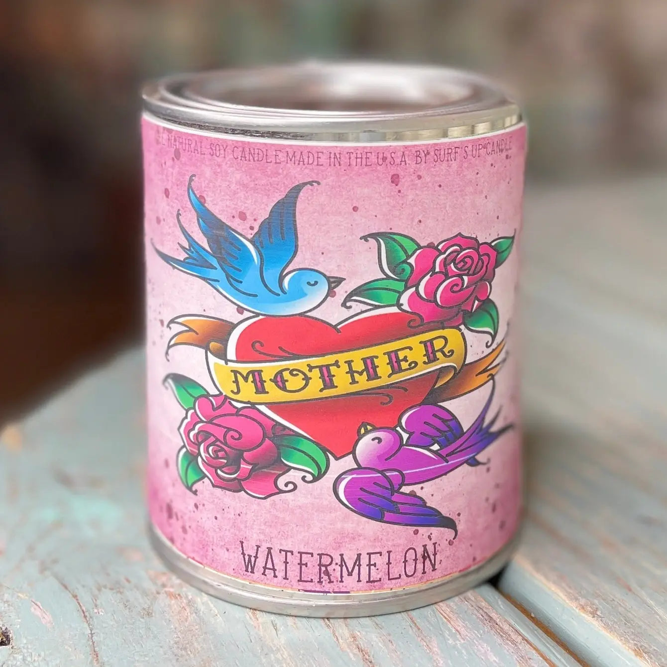 Watermelon Tattoo Inspired Paint Can Candle - Mother's Day Collection