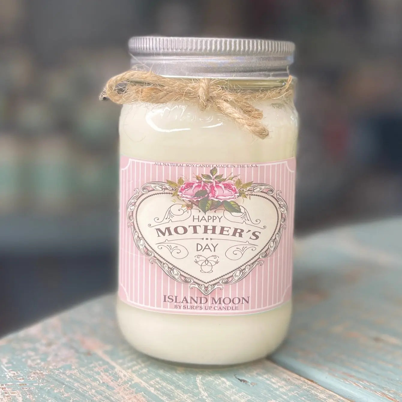 Hearts Island Moon Mason Jar Candle - Mother's Day Collection