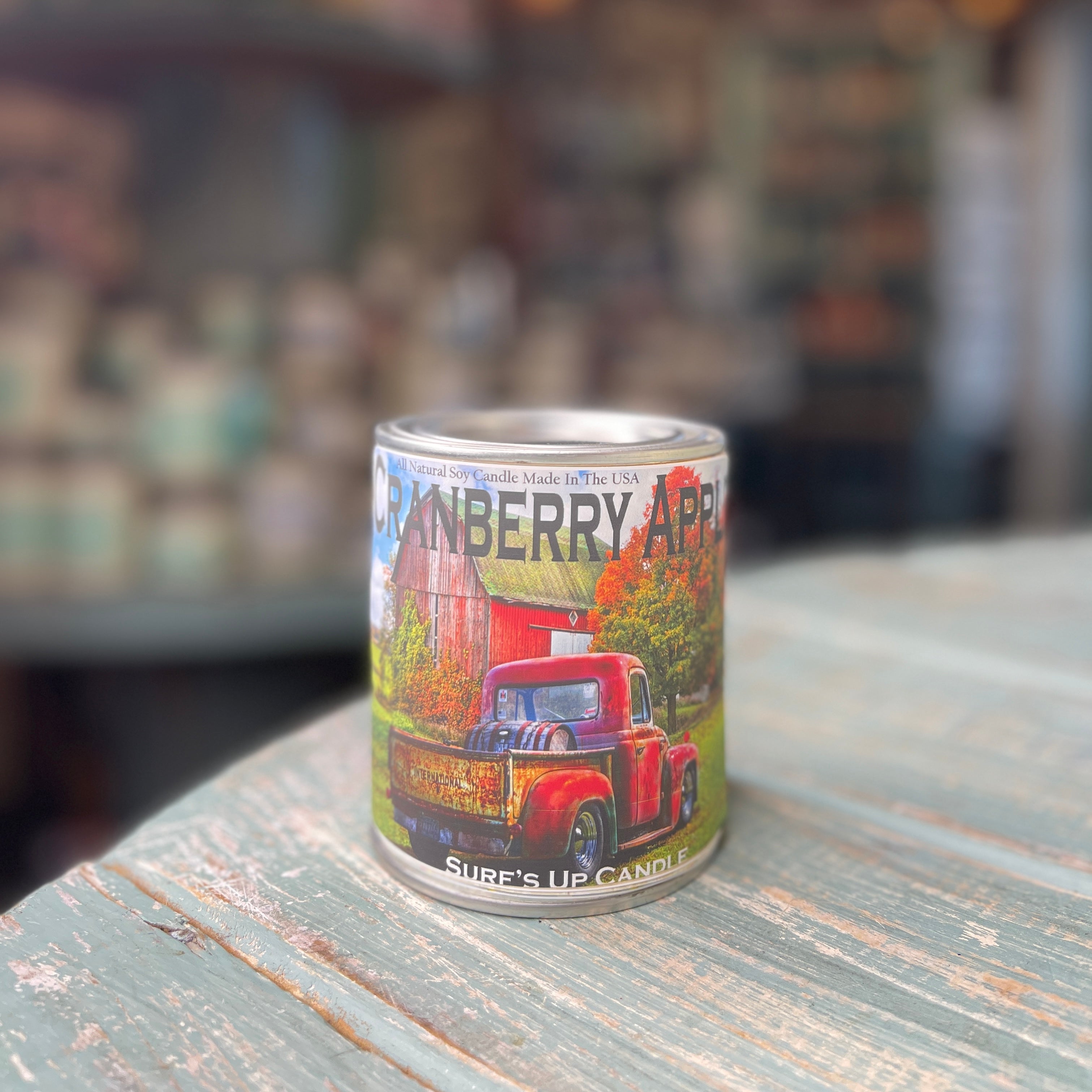 Cranberry Apple Paint Can Candle - Vintage Collection