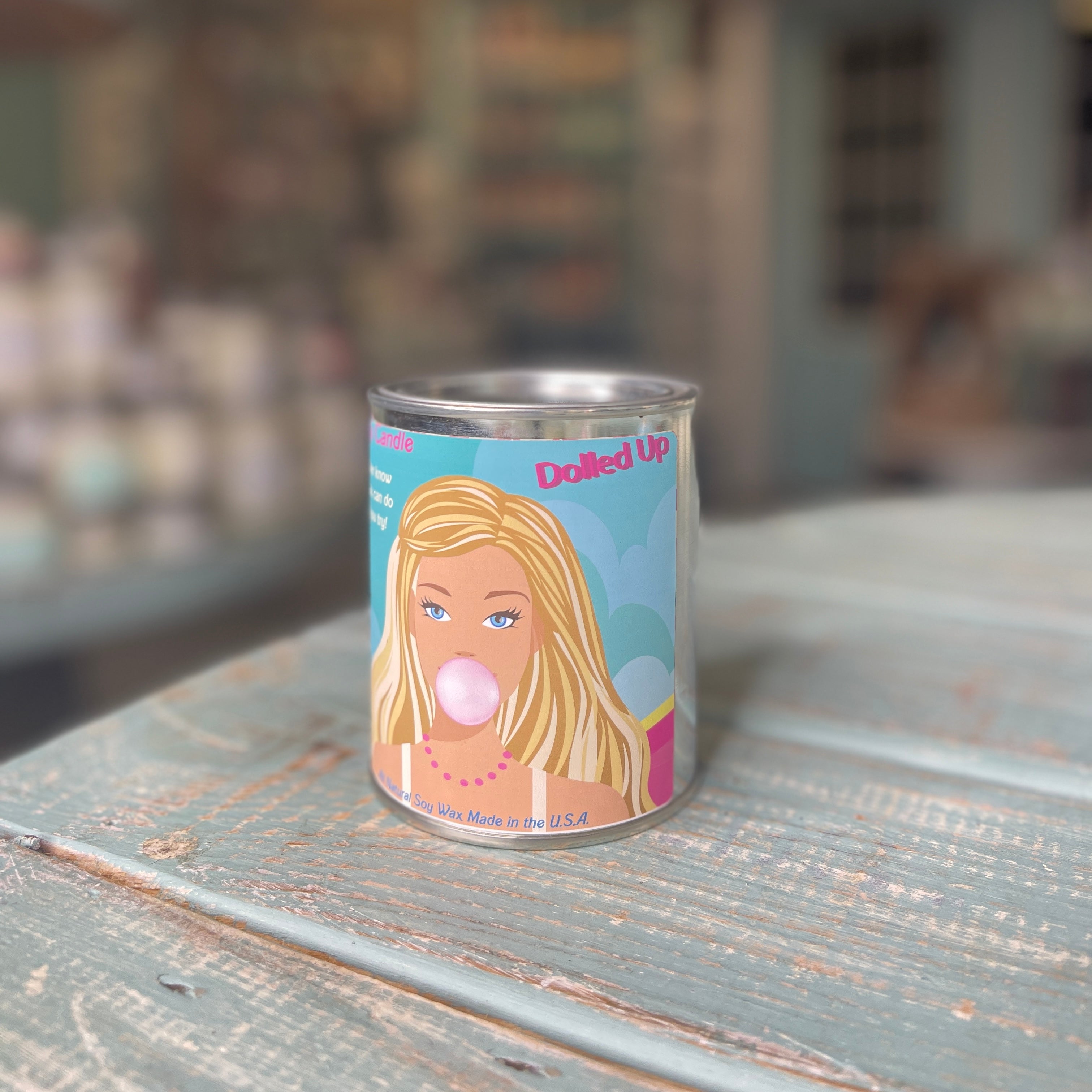 Barbie Bubble Gum Dolled Up Paint Can Candle - Barbie Inspired Collection