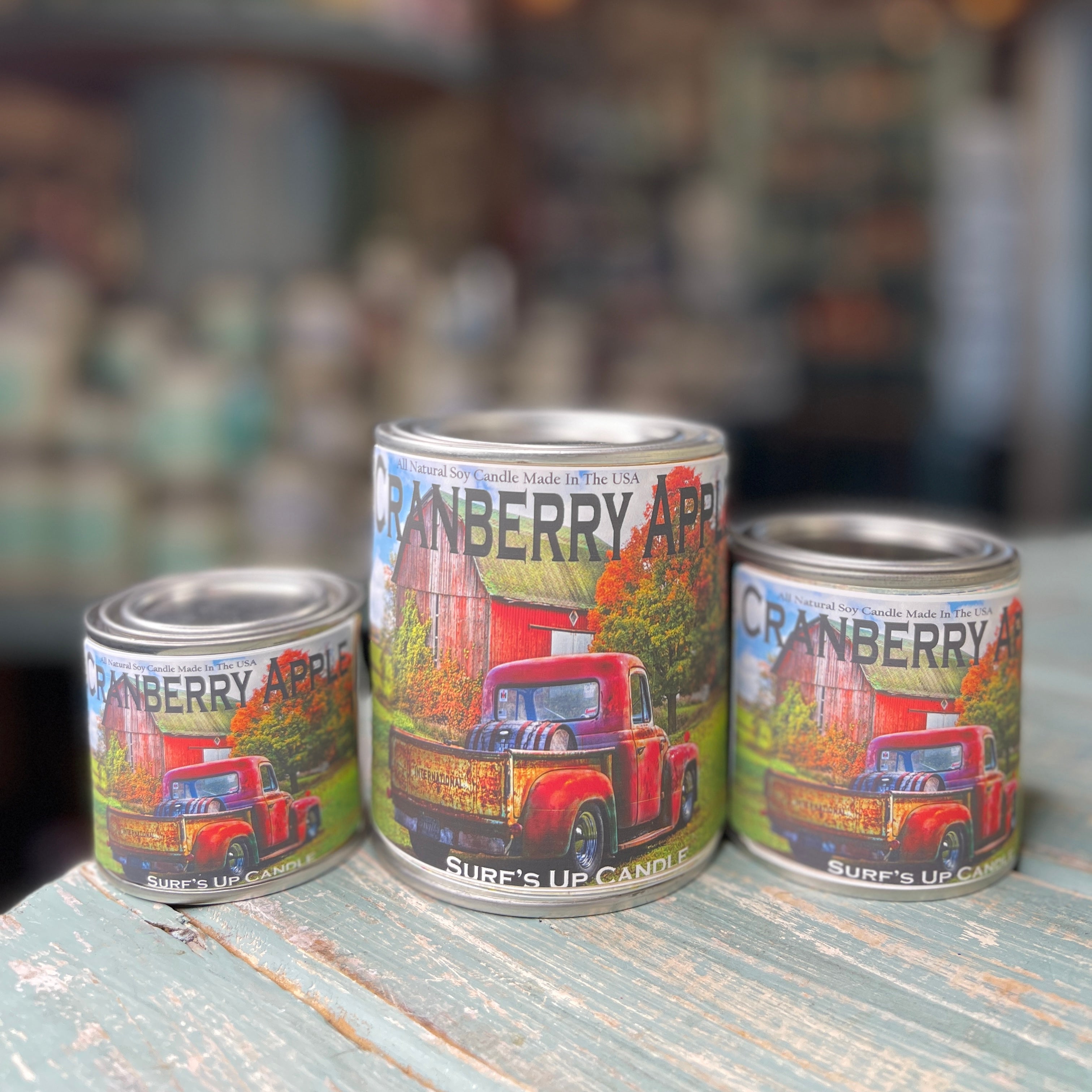 Cranberry Apple Paint Can Candle - Vintage Collection