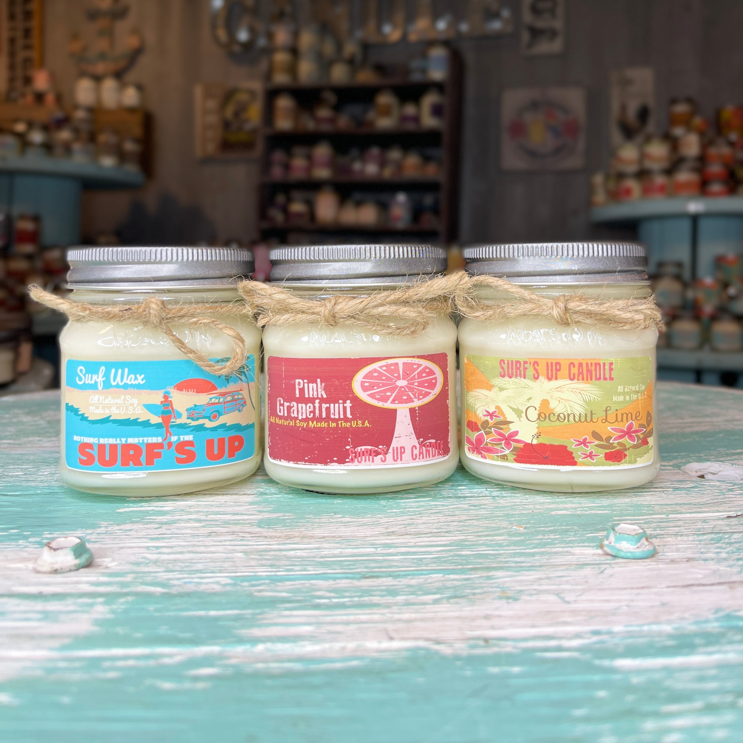 Vintage Seaside - Mason Jars Trio