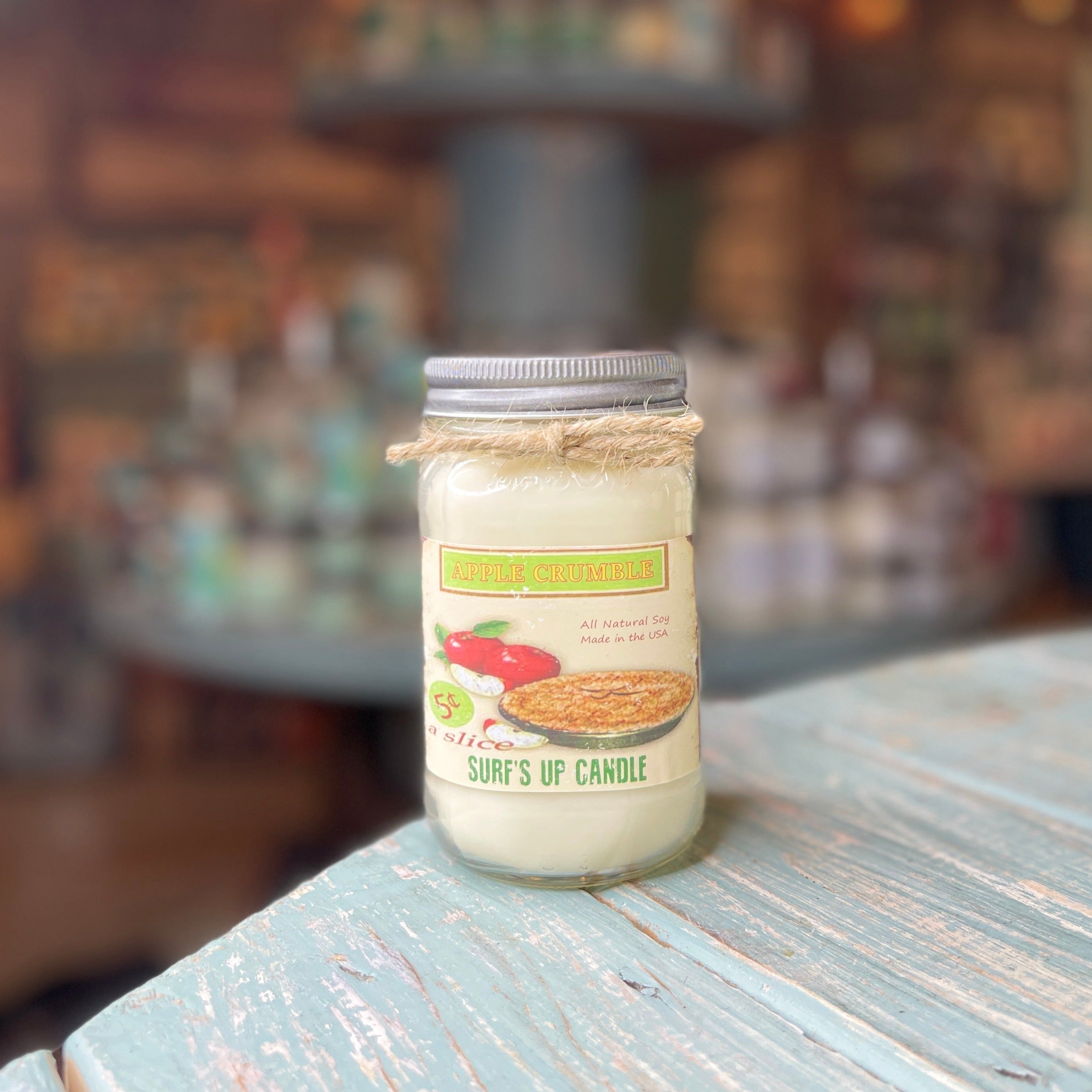 Apple Crumble Mason Jar Candle - Vintage Collection