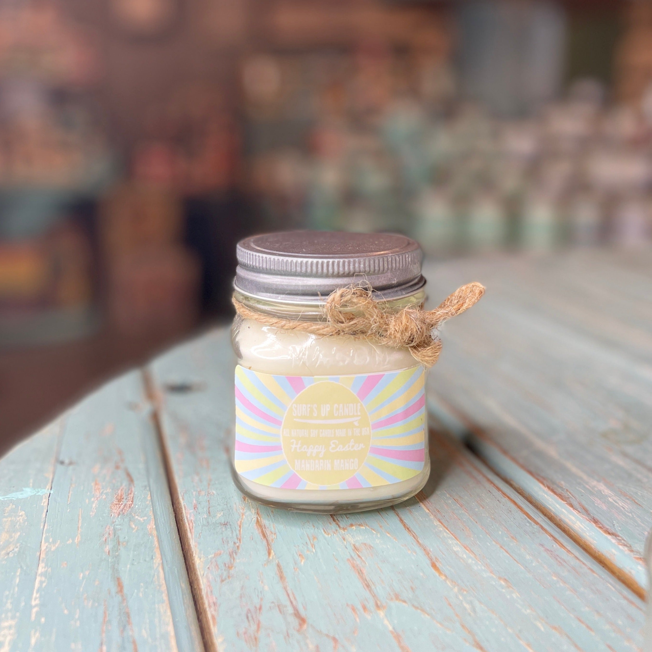 Little Easter Egg Mandarin Mango Mason Jar Candle - Easter Collection