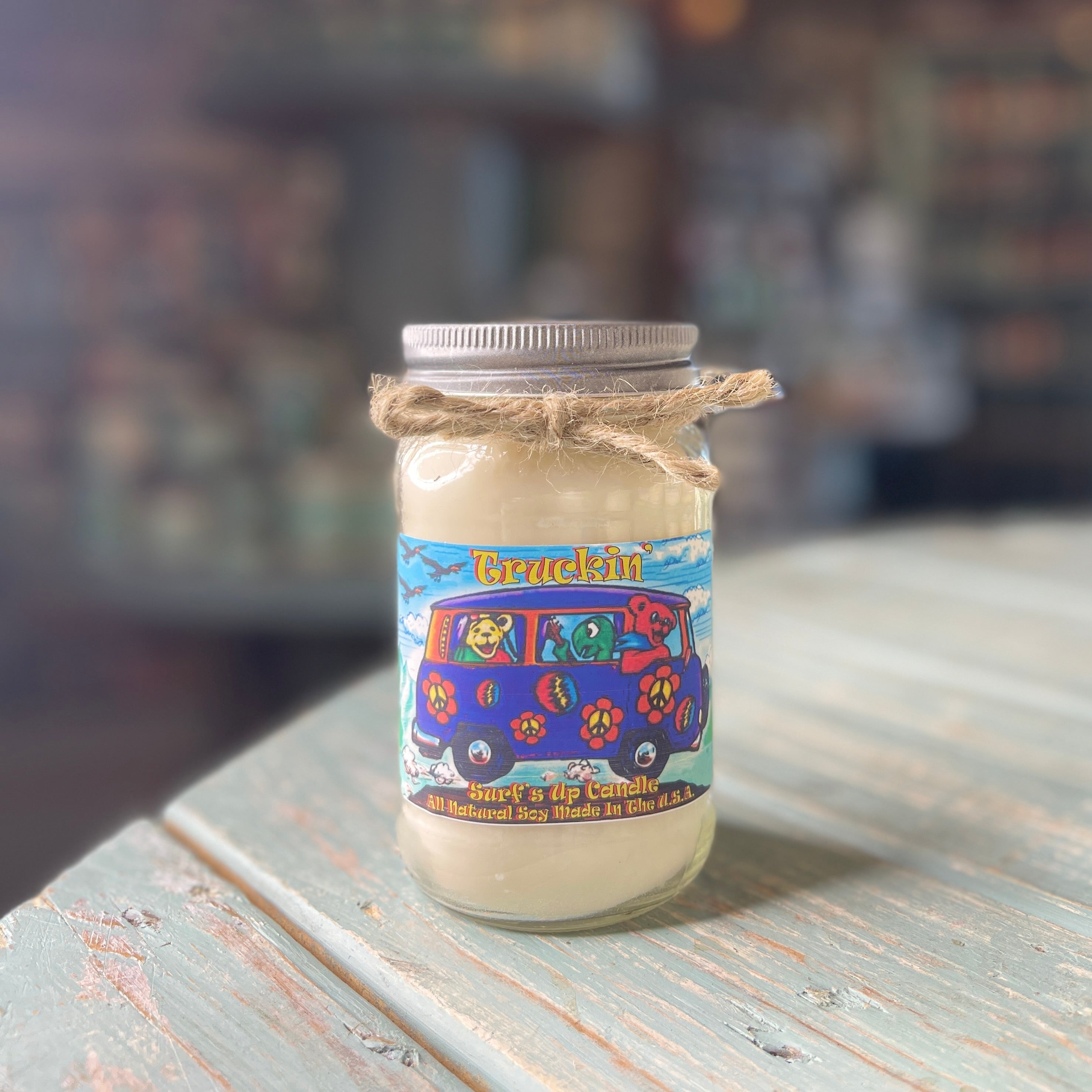 Winter Forest Truckin' Mason Jar Candle - Grateful Dead Inspired Collection
