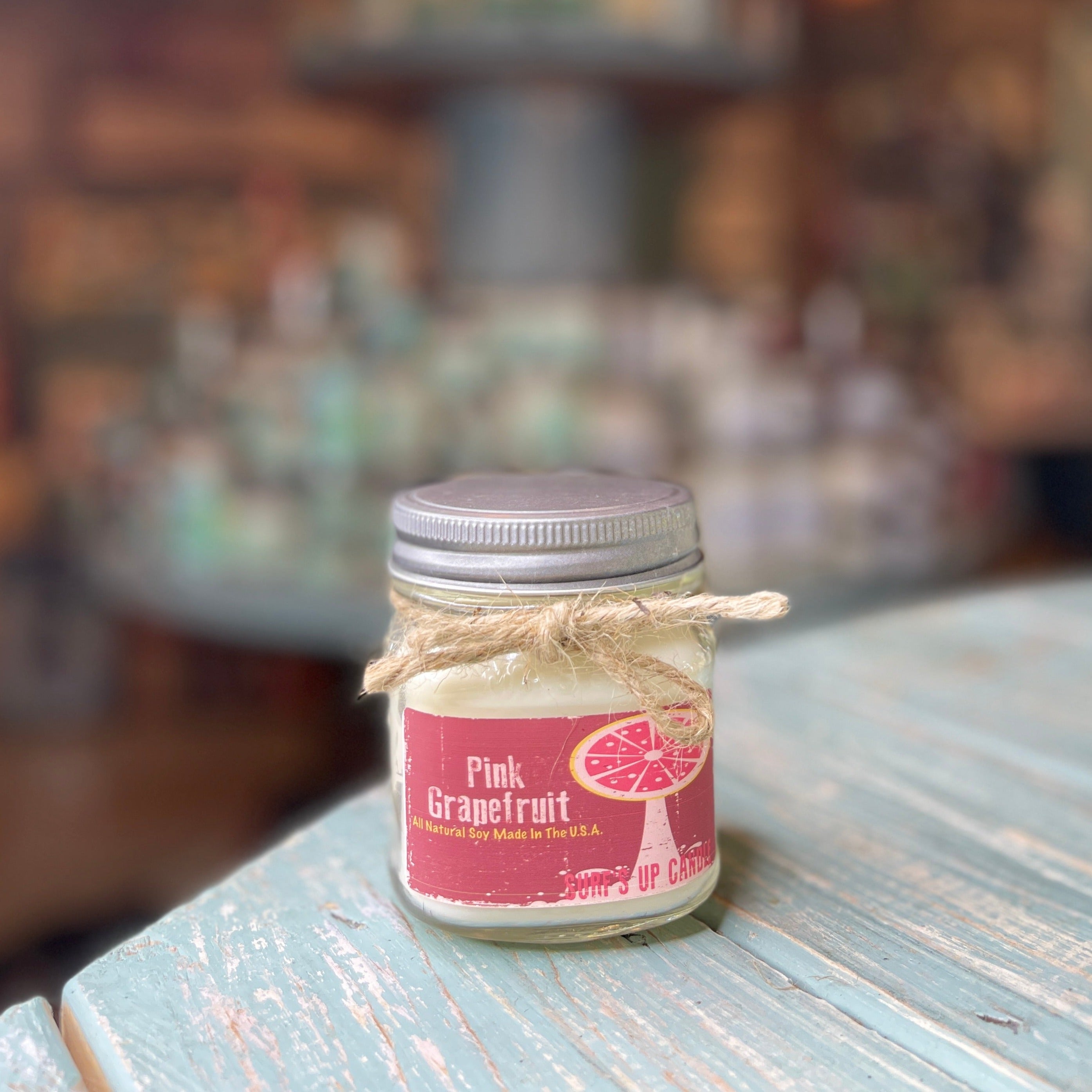 Pink Grapefruit Mason Jar Candle - Vintage Collection