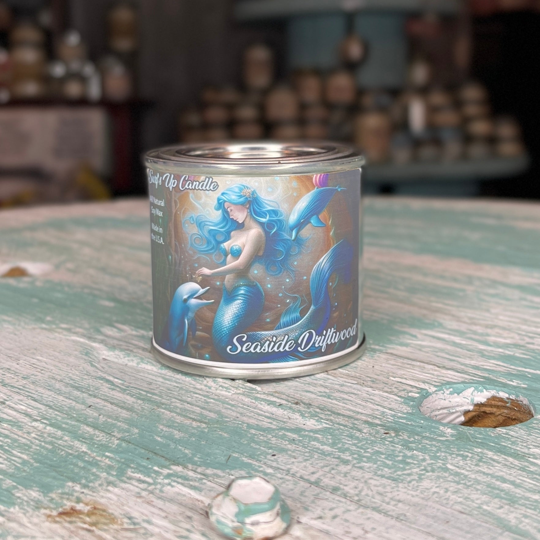 Seaside Driftwood Paint Can Candle - Vintage Collection