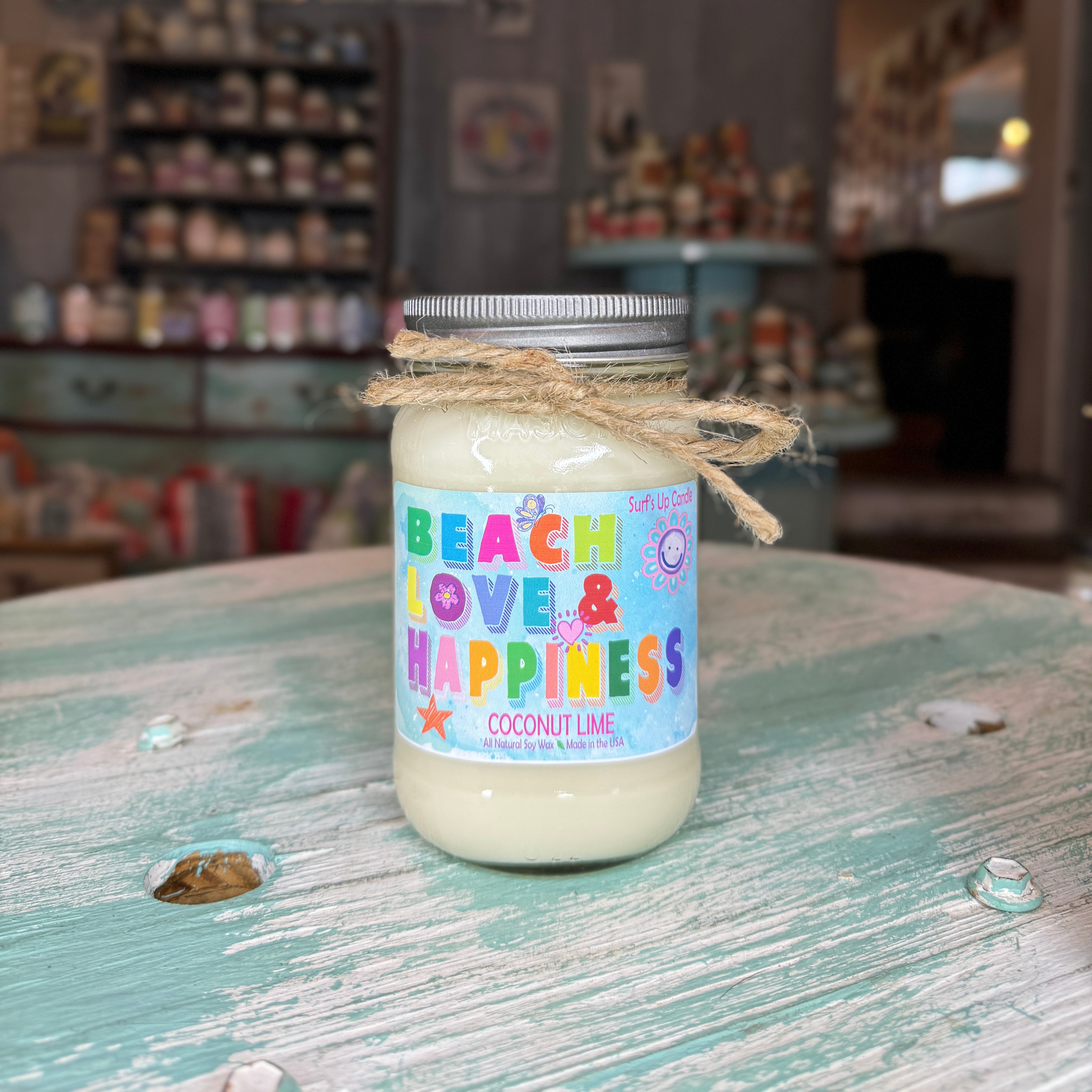 Coconut Lime Mason Jar Candle - Sunshine Collection