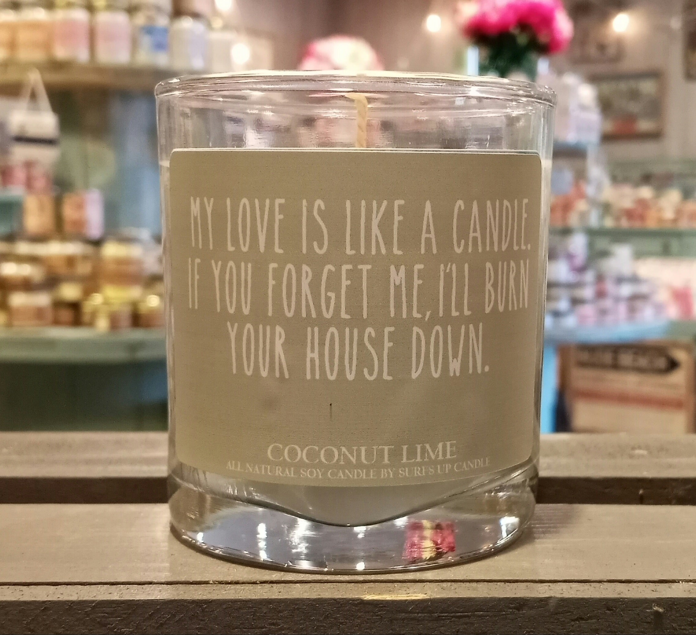 Side Walk Sale 24 Humor 8oz Tumbler - My Love Is Like A Candle - Coconut Lime