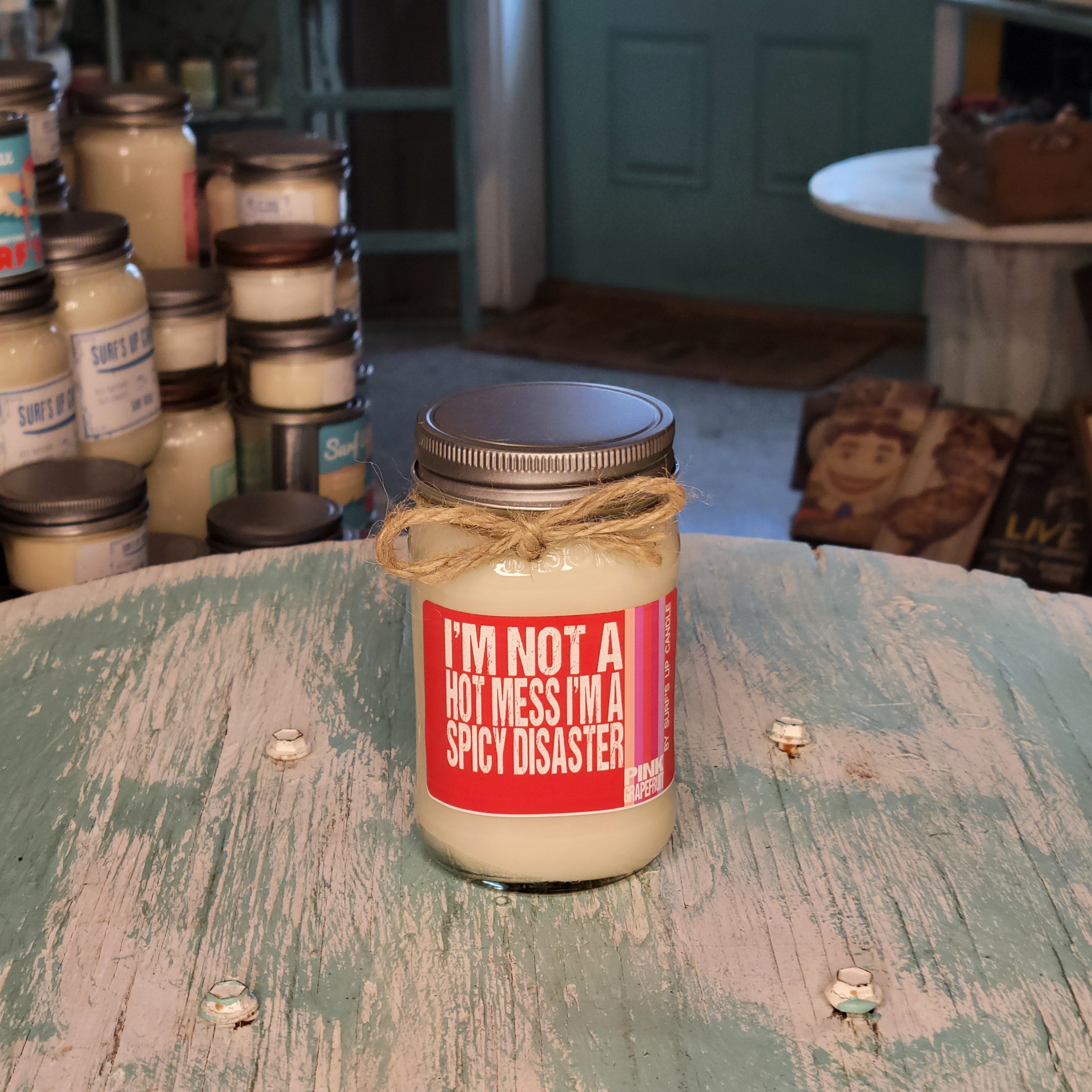 Spicy Disaster Pink Grapefruit Mason Jar Candle - Not Your Mother's Collection