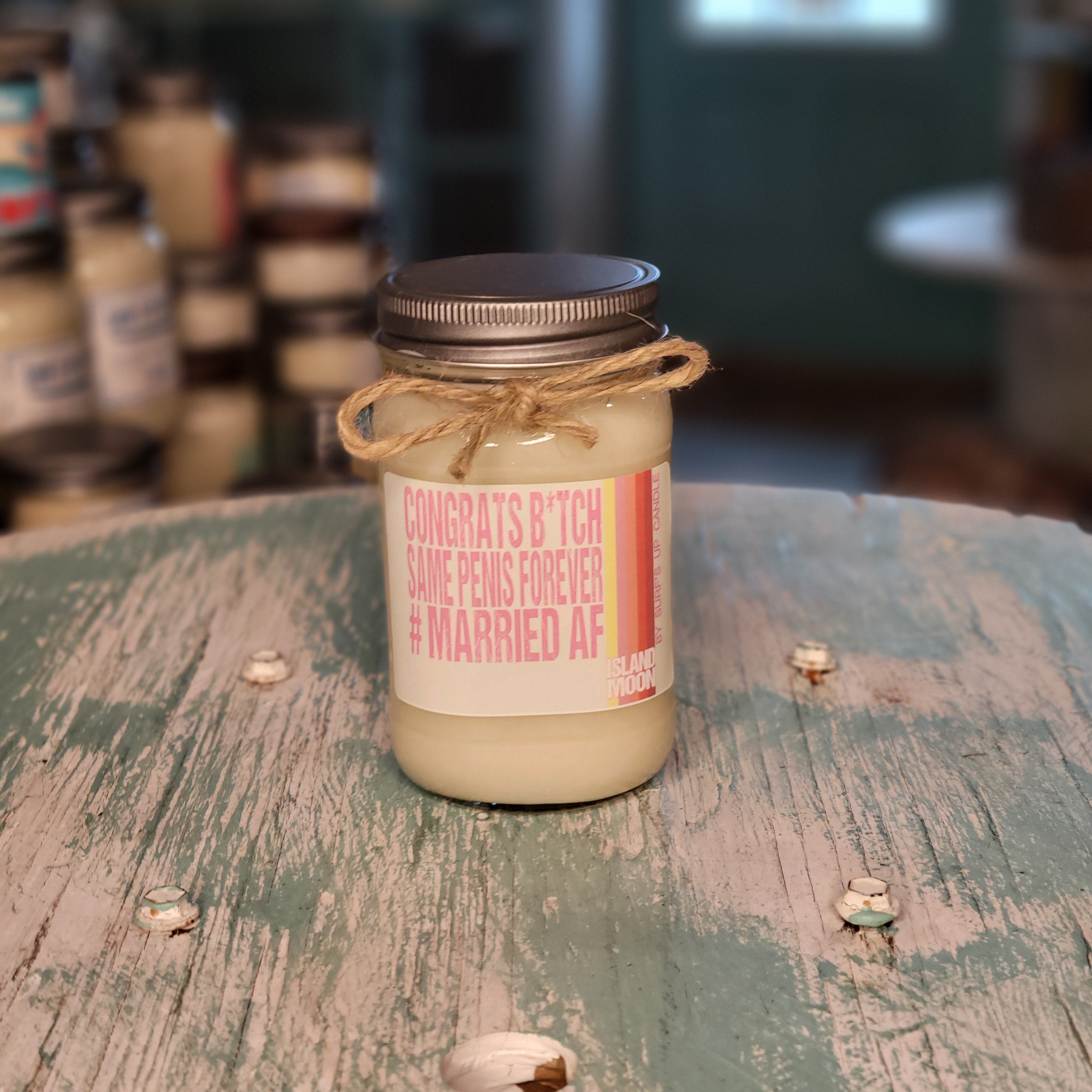 Married AF Island Moon Mason Jar Candle - Not Your Mother's Collection