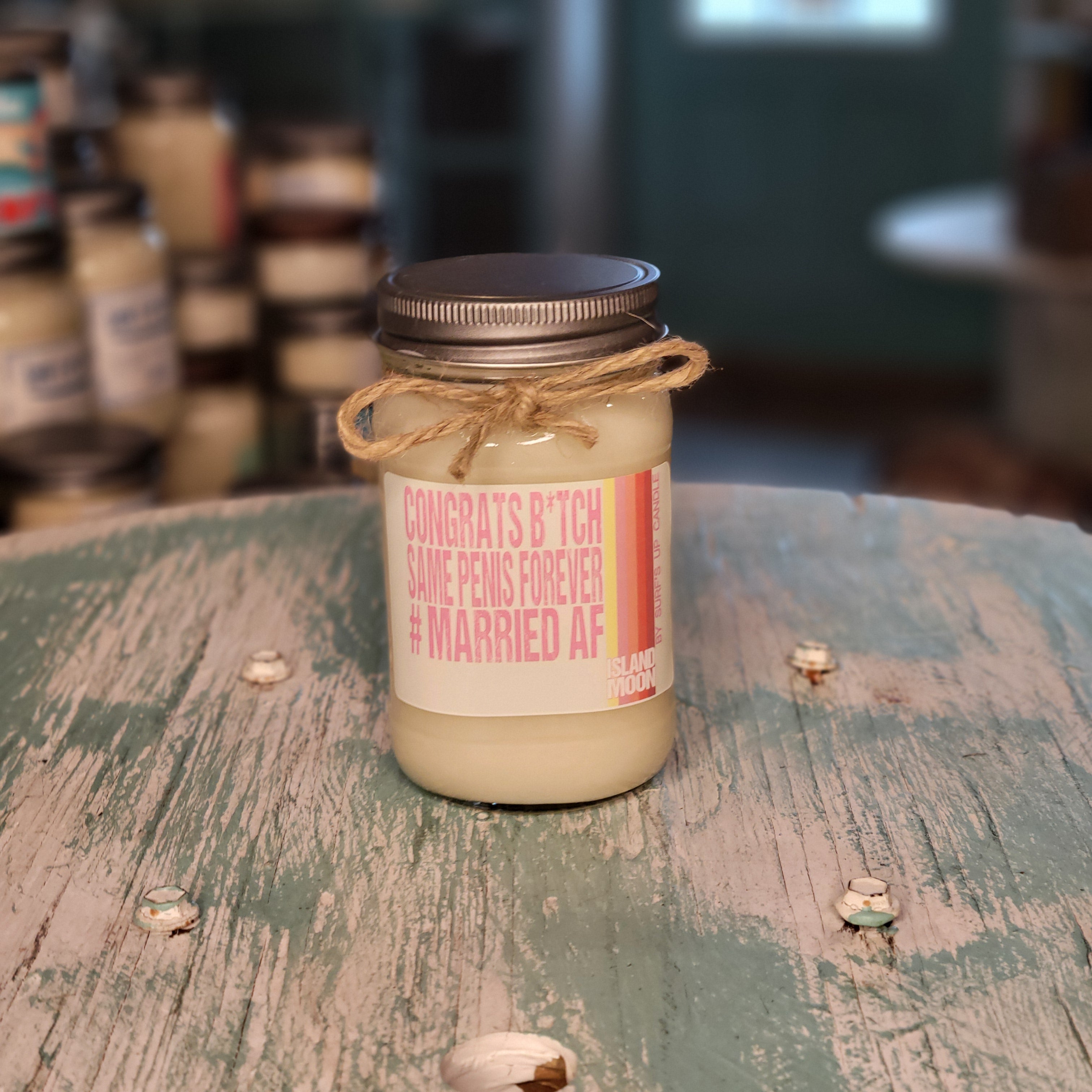 Married AF Island Moon Mason Jar Candle - Not Your Mother's Collection