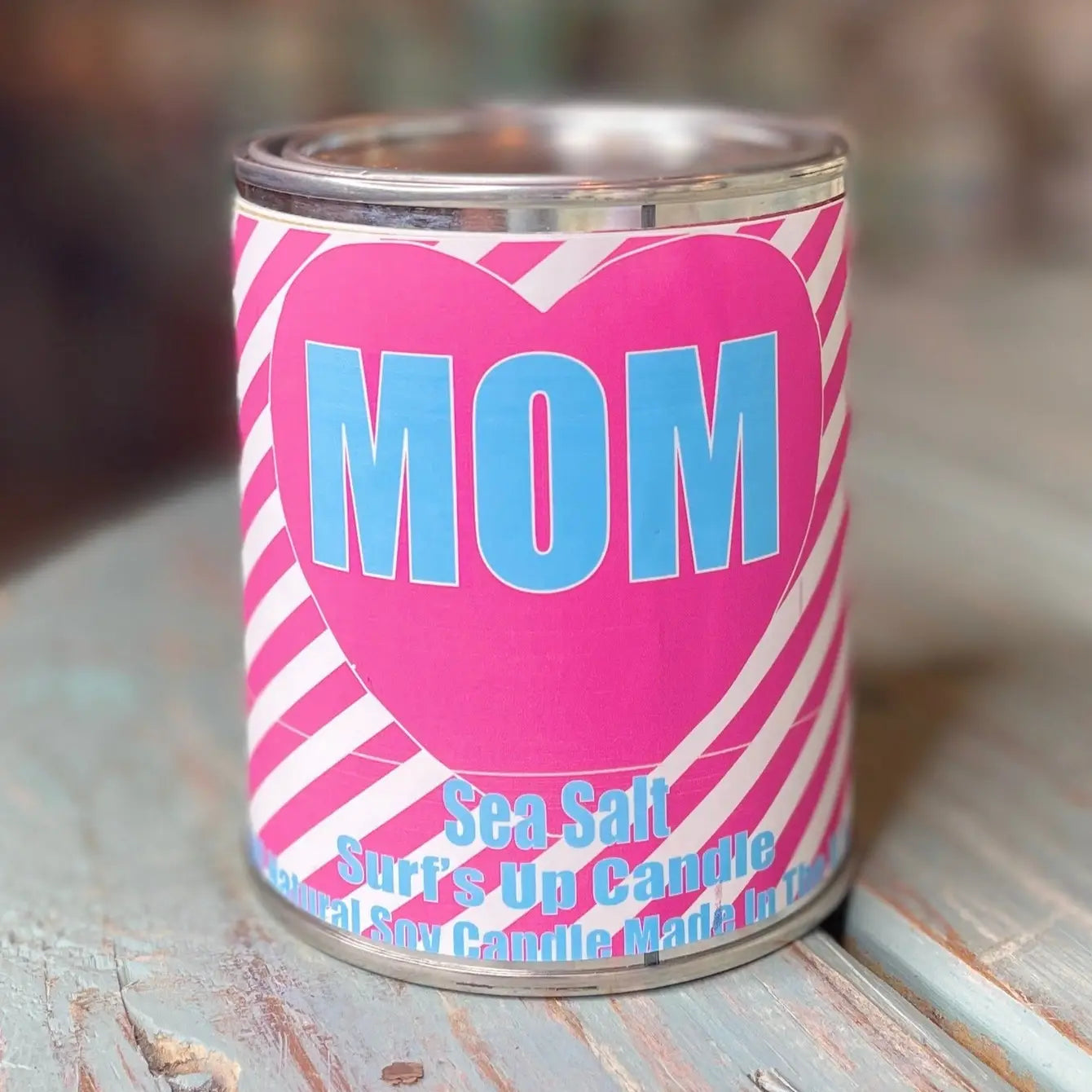 Sea Salt Pink Heart Paint Can Candle - Mother's Day Collection
