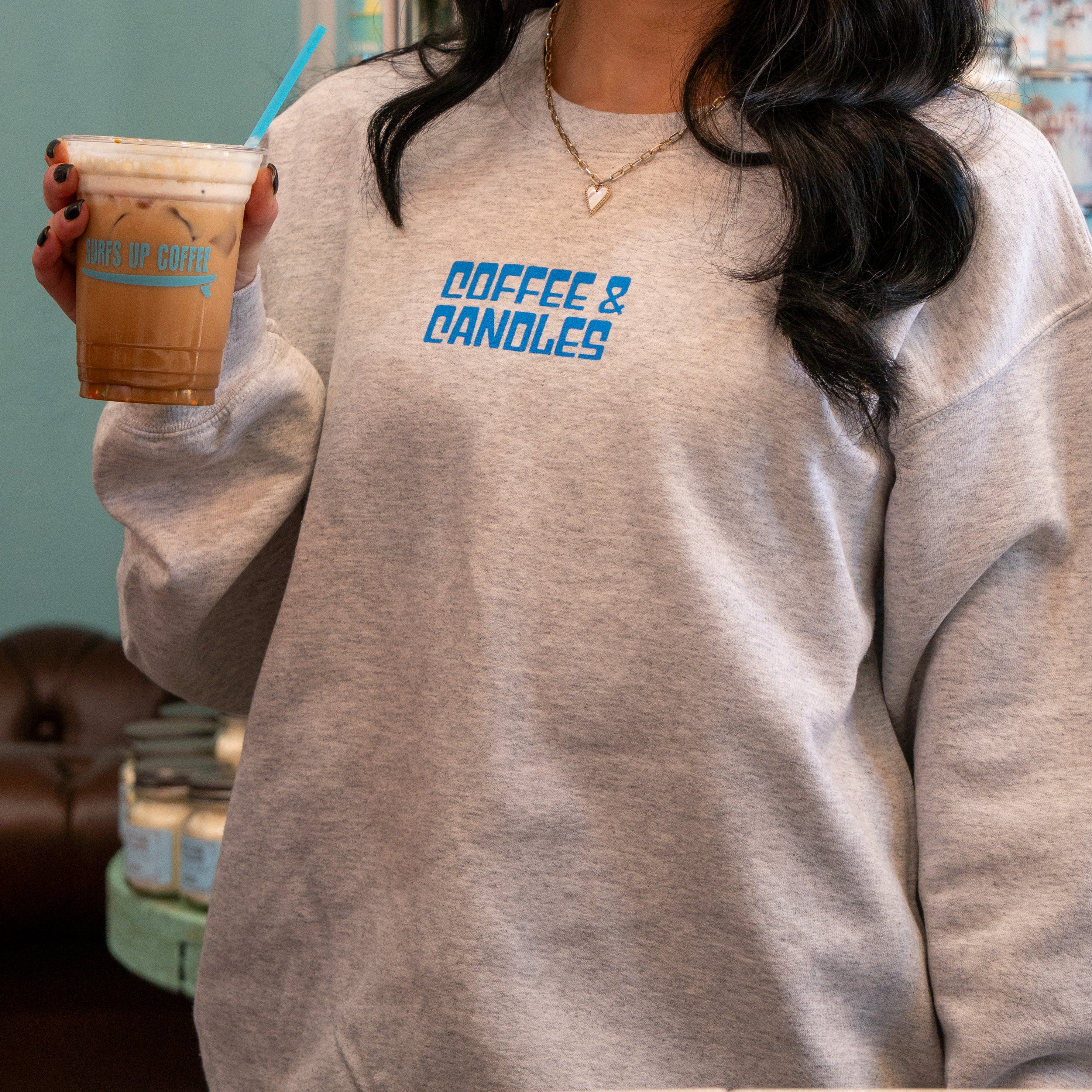 Ash Crew Neck - Coffee & Candles