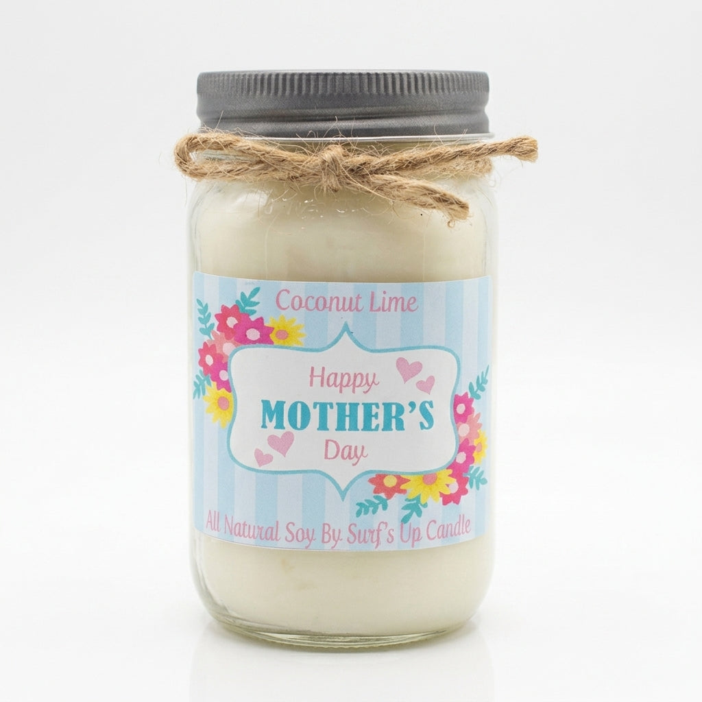 Coconut Lime Mason Jar Candle - Mother's Day Collection