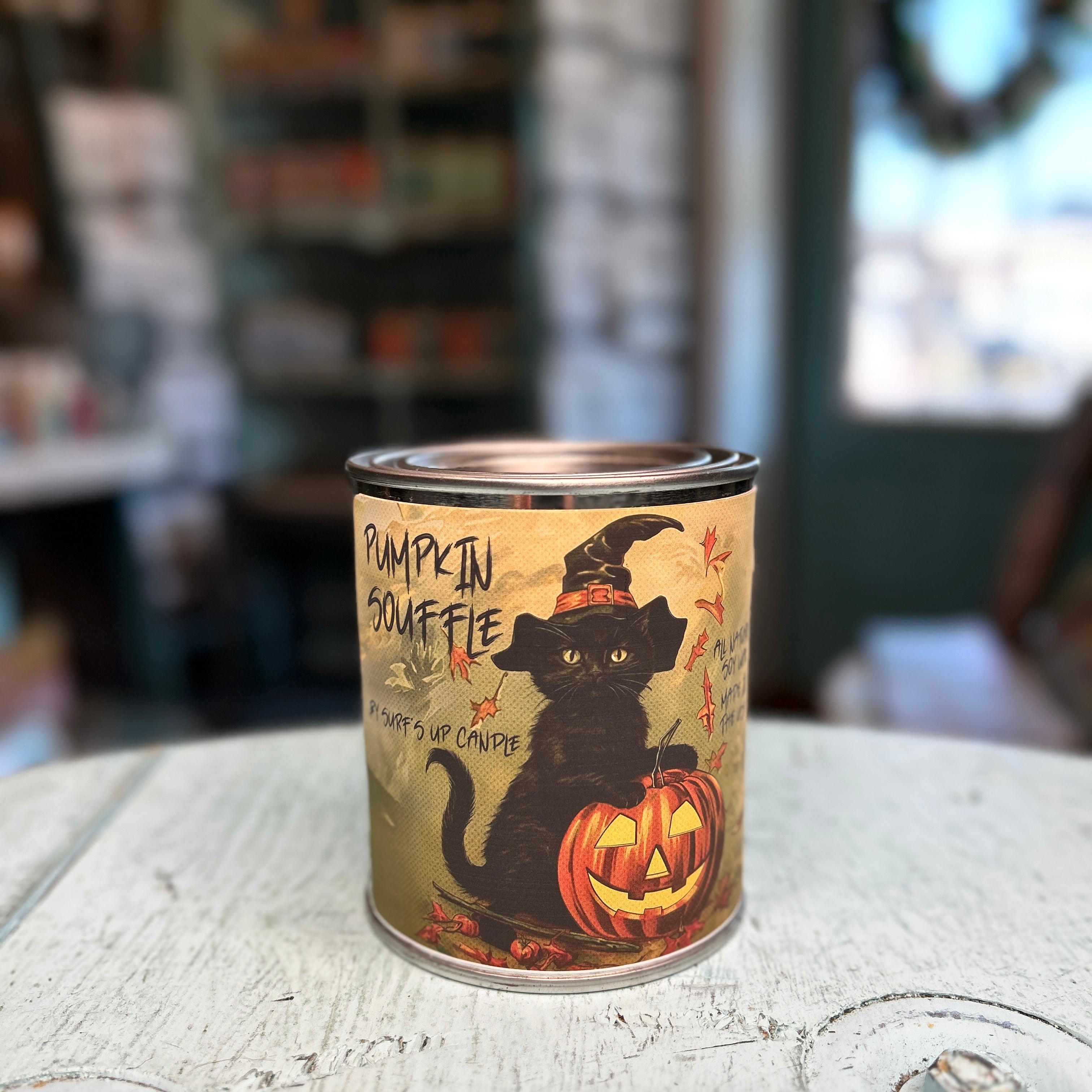 Jack-O-Kitten Pumpkin Soufflé Paint Can Candle - Halloween Collection