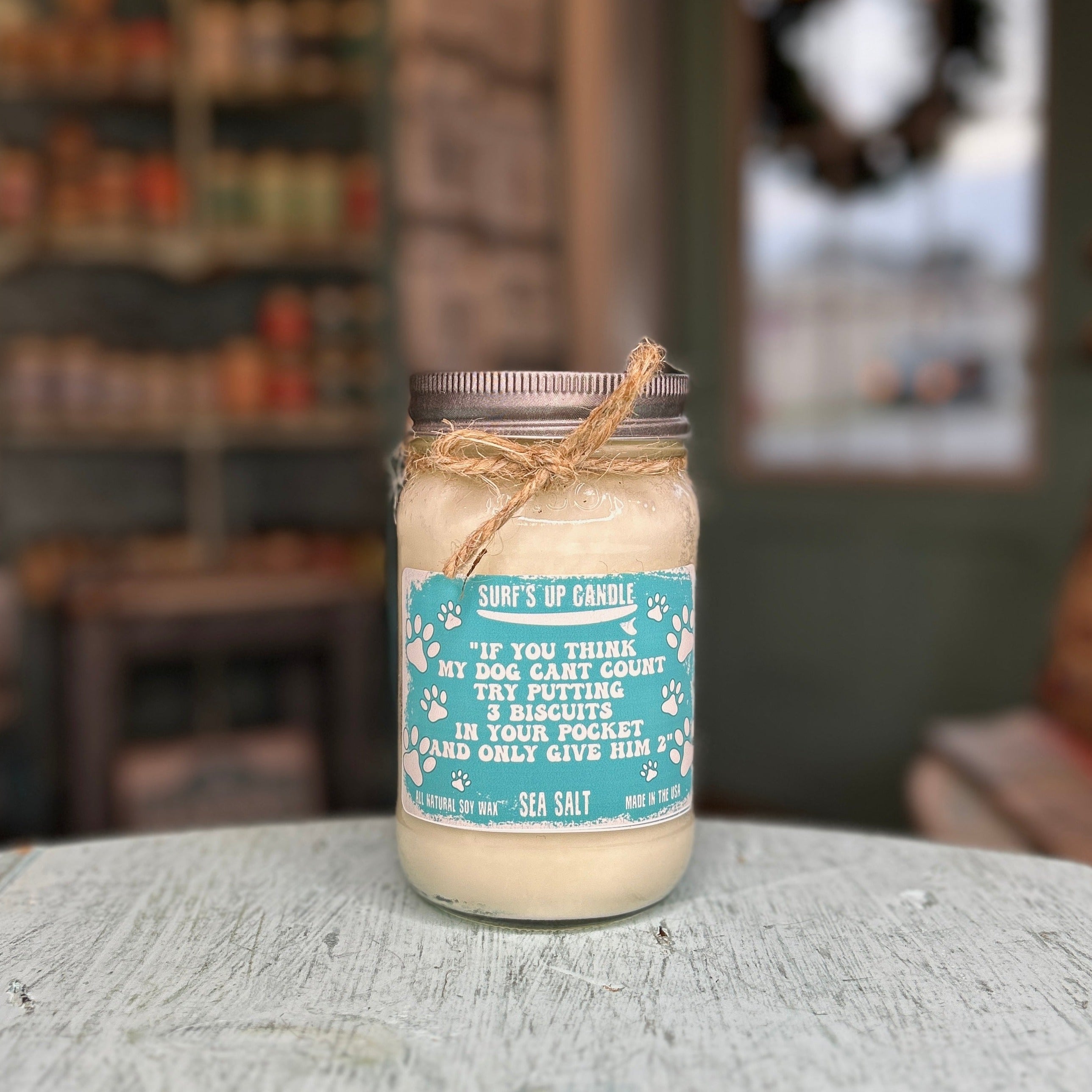 Biscuits Sea Salt Mason Jar Candle - Paw-some Scents Collection