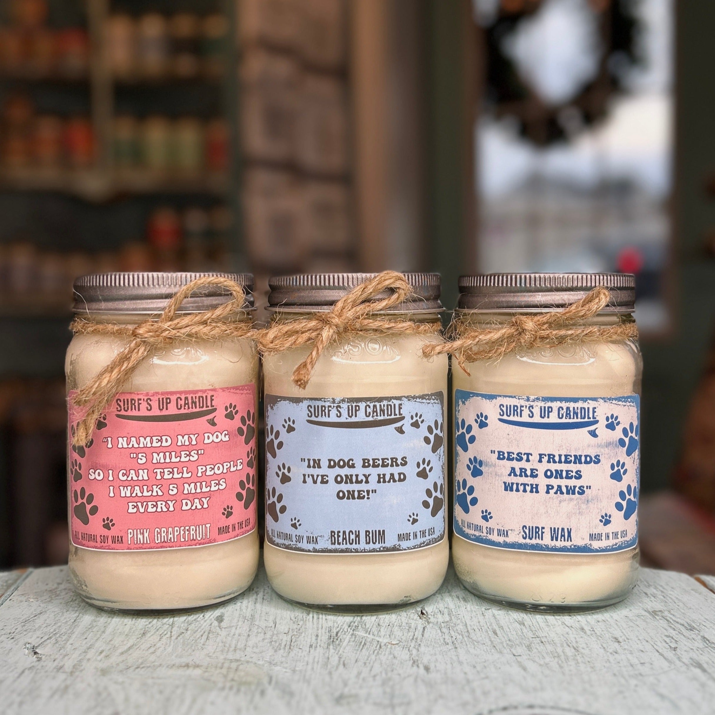 Coastal Canine Mason Jar Candle Trio - Paw-some Scents Collection