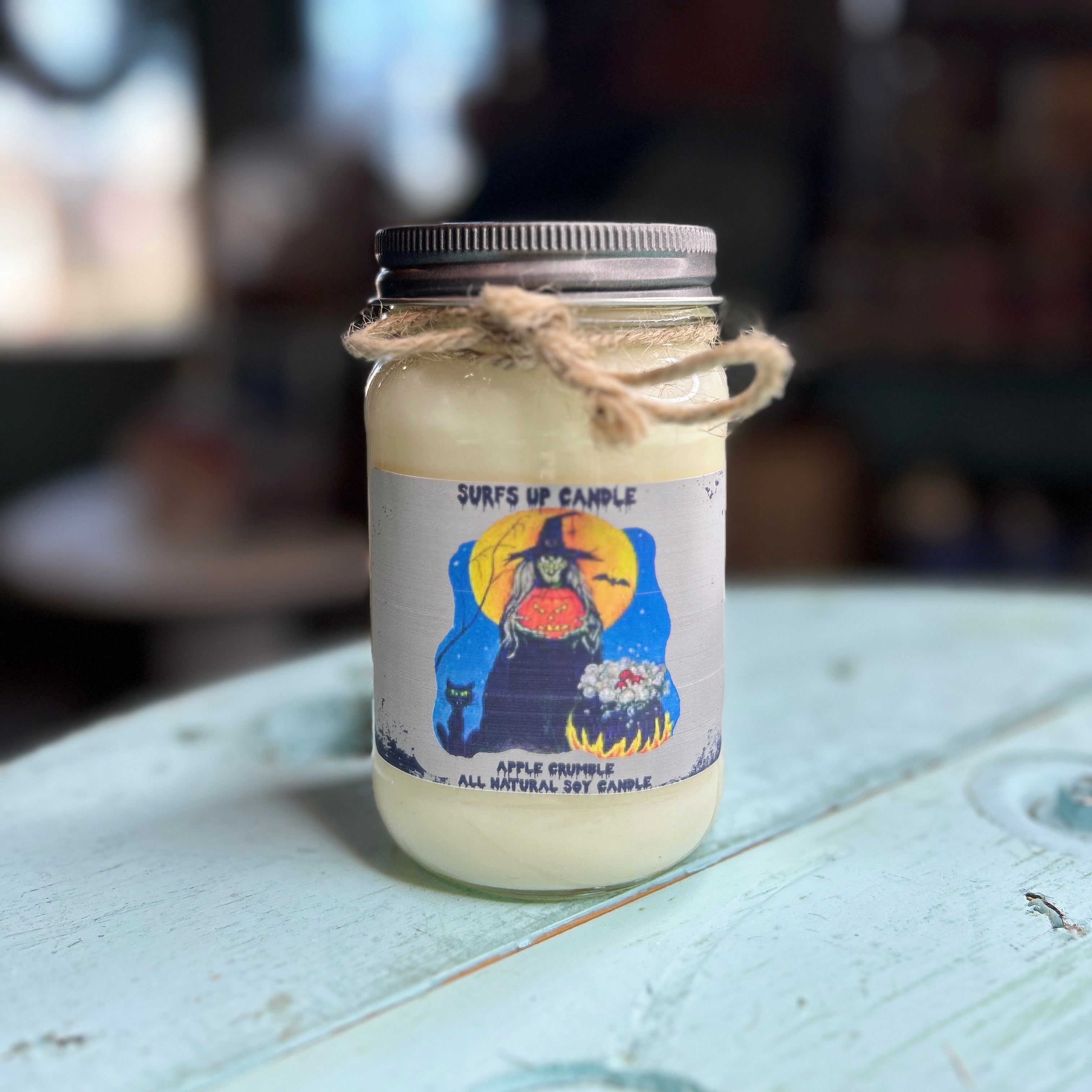 Witch Apple Crumble Mason Jar Candle - Halloween Collection