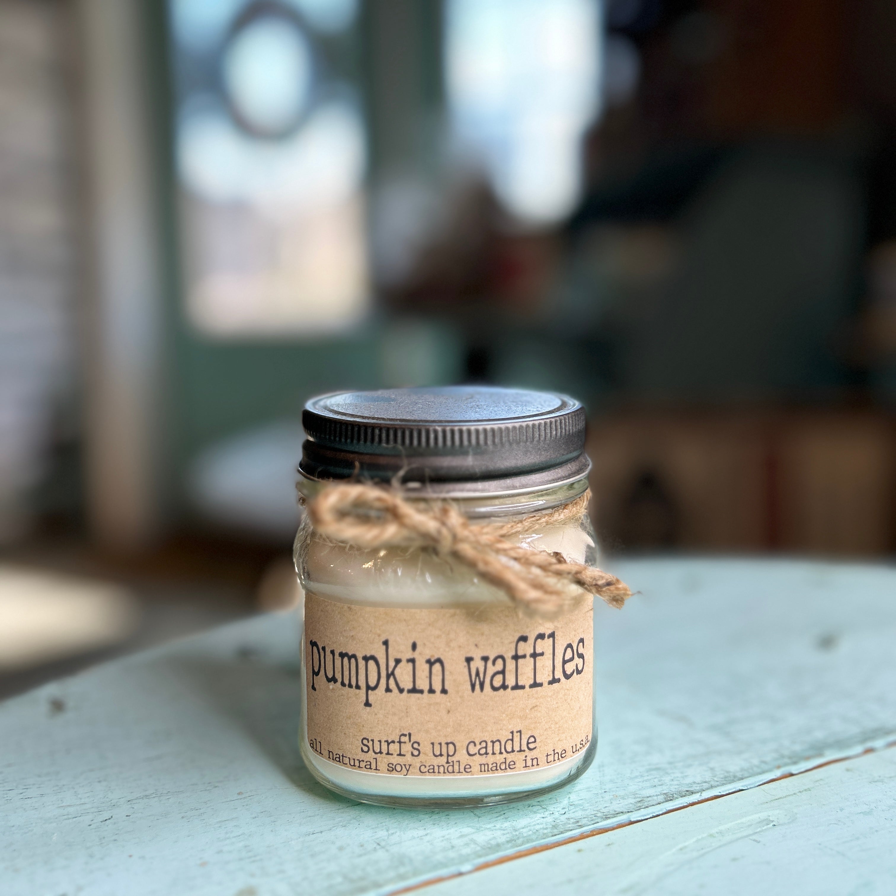 Pumpkin Waffles Mason Jar Candle - Brown Bag Collection