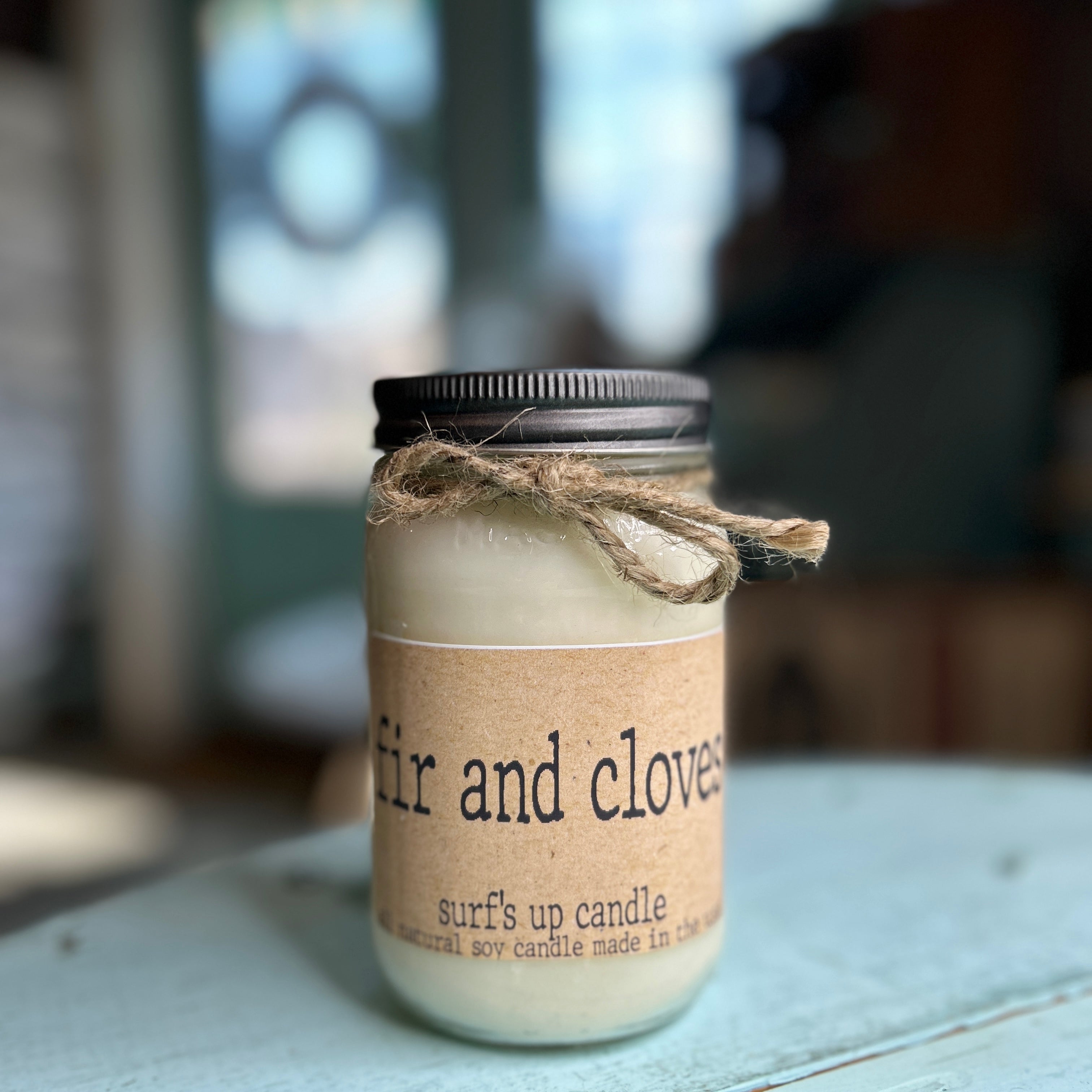 Fir and Cloves Mason Jar Candle - Brown Bag Collection