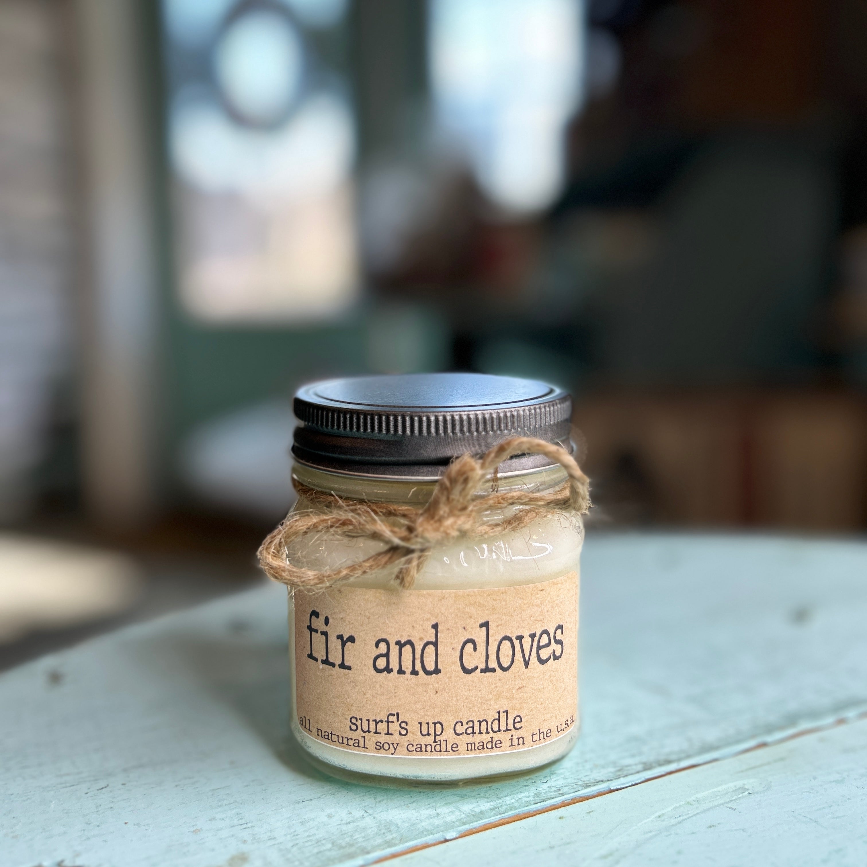 Fir and Cloves Mason Jar Candle - Brown Bag Collection