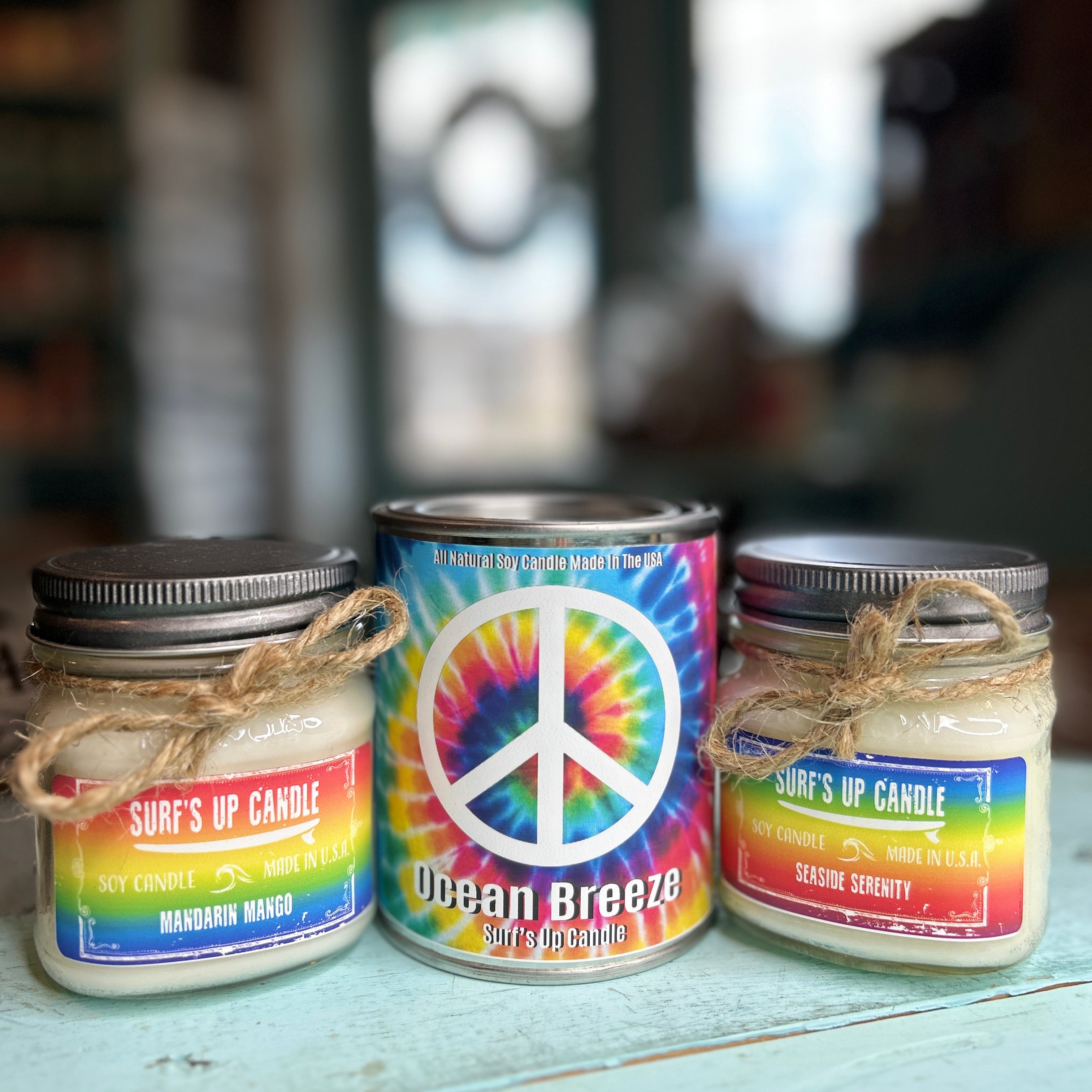 Tie Dye Candle Trio