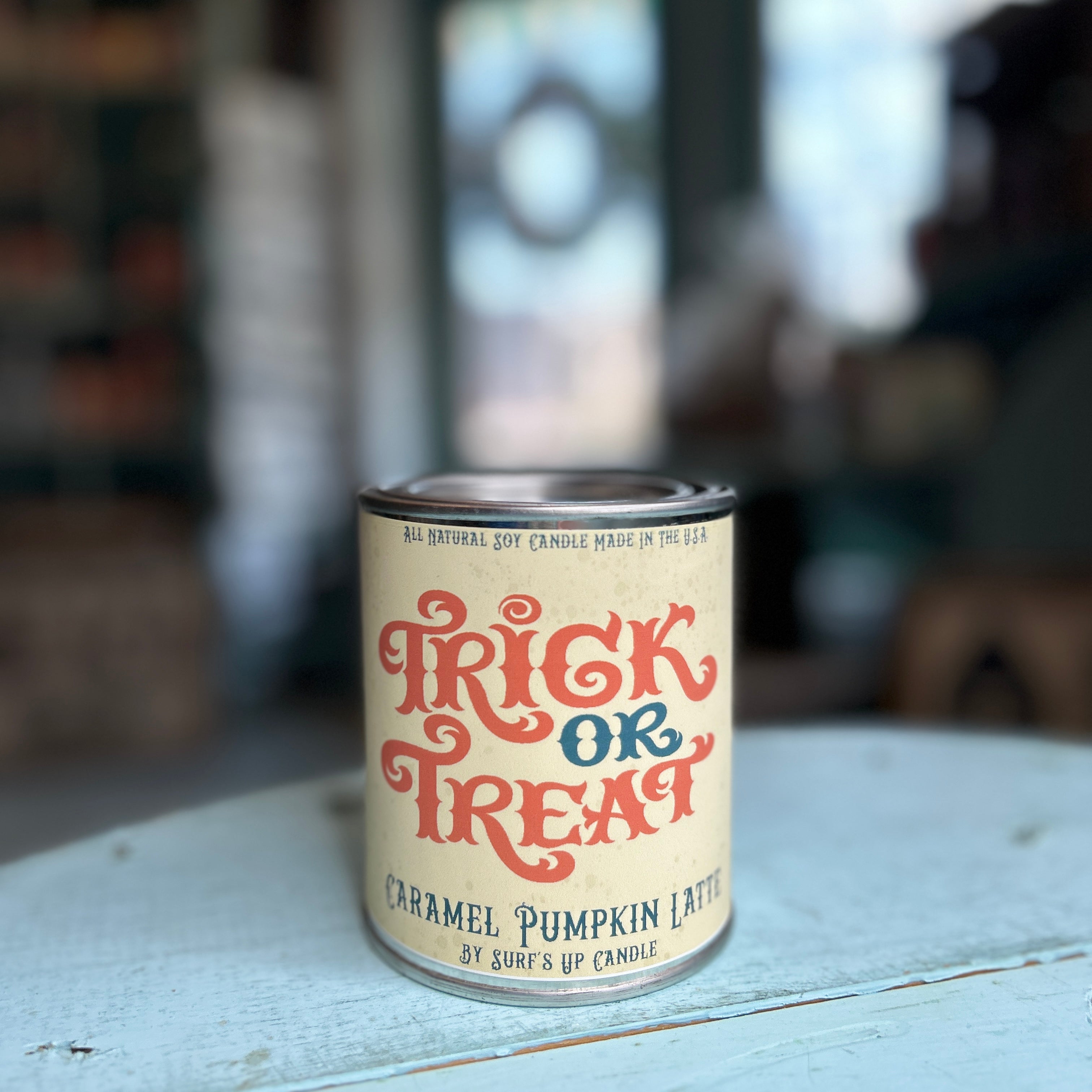 Trick Or Treat Caramel Pumpkin Latte Paint Can Candle - Halloween Collection