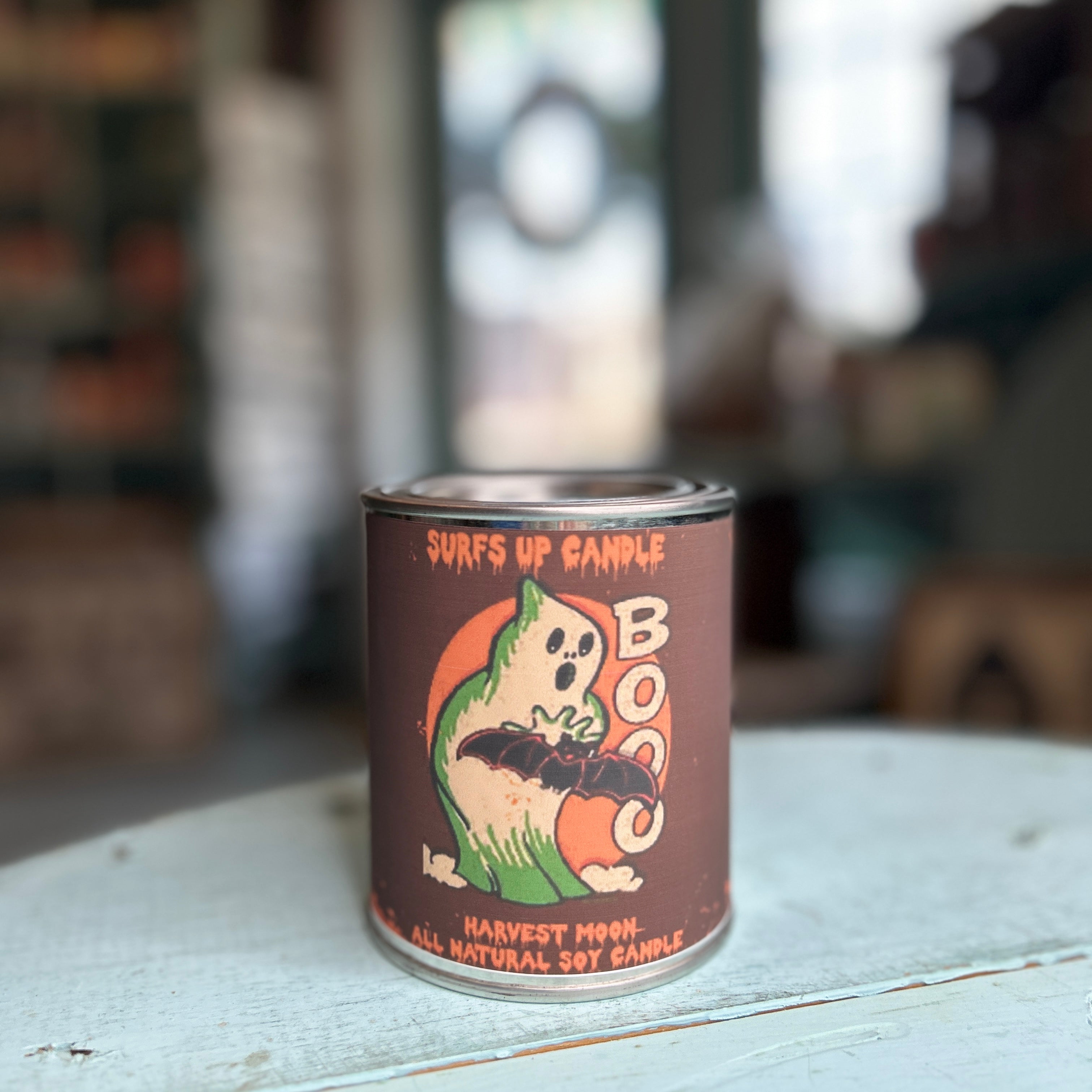Boo Harvest Moon Paint Can Candle - Halloween Collection