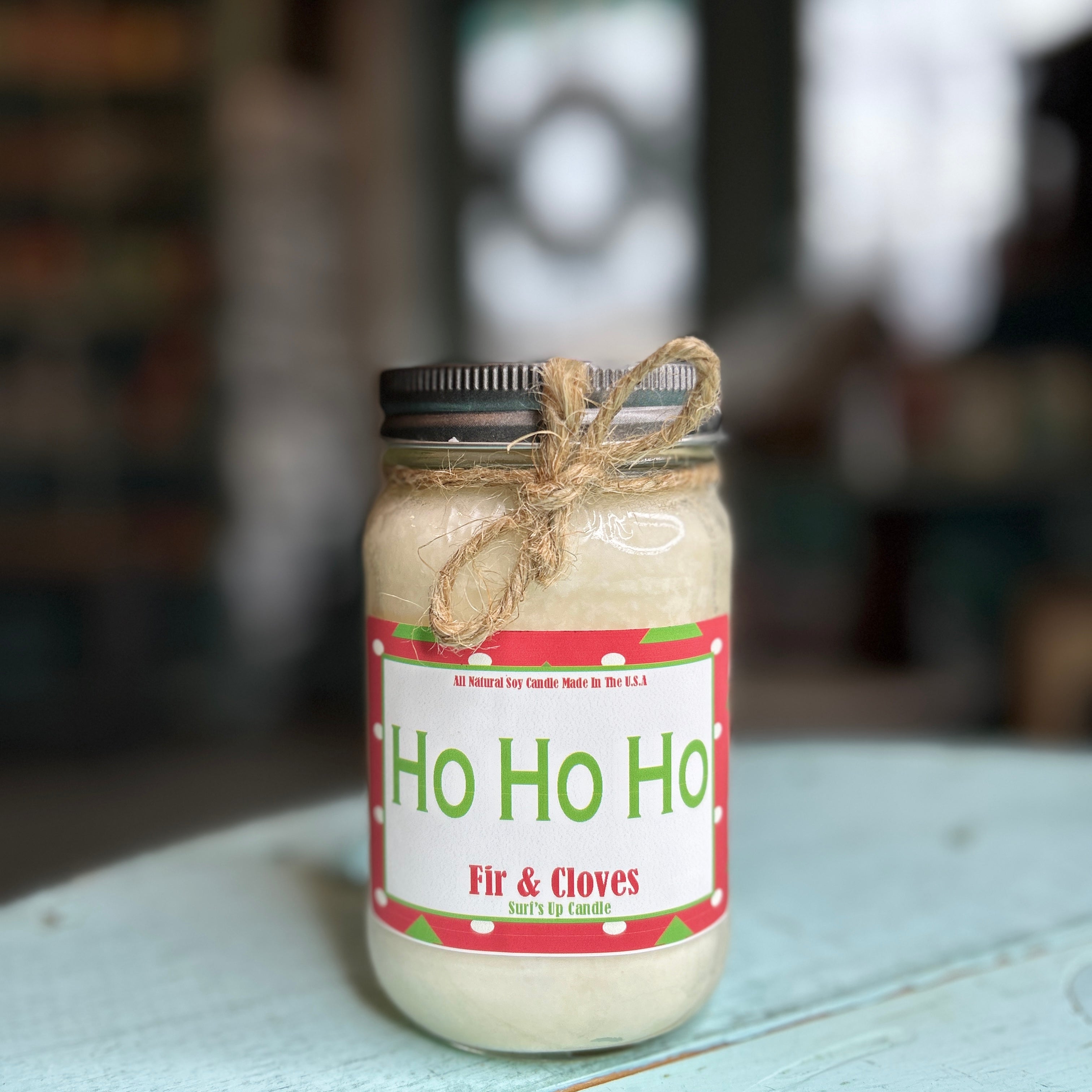 Ho Ho Ho Fir & Cloves Mason Jar Candle - Christmas Collection