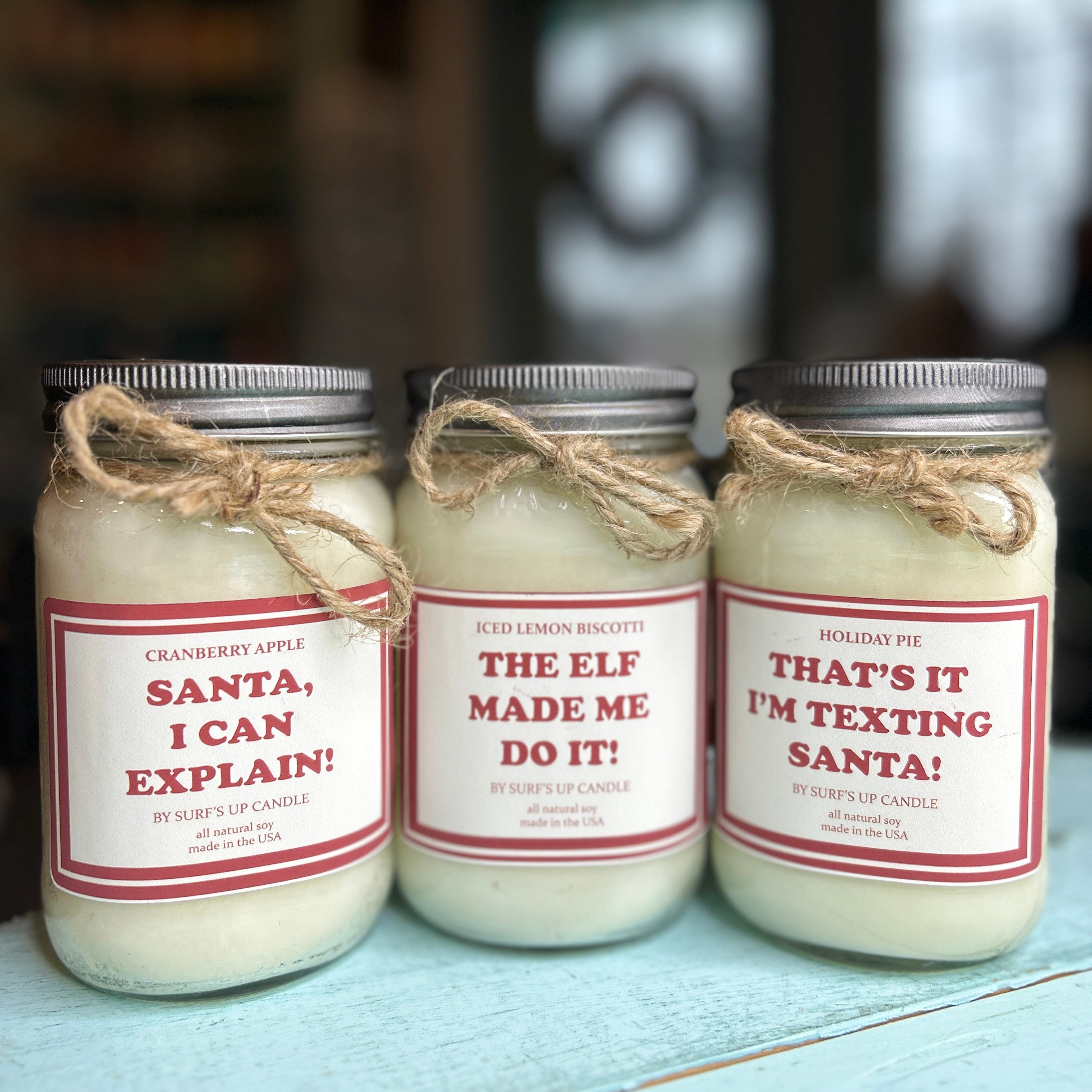 Christmas Excuses Mason Jar Candle Trio - Christmas Collection